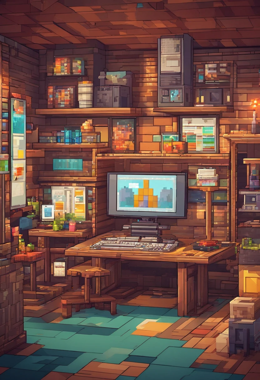 Interior of a newspaper studio