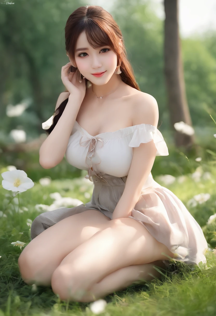 Big Breasts: A stunningly beautiful girl with a slender figure and an emphasis on her full, voluptuous bosom. Her sexy body is highlighted by the way her breasts are accentuated in her outfit, creating an alluring and seductive visual.

beautiful girl: A young woman with an ethereal beauty that radiates from within. With her cute smile, sparkling eyes, and slender figure, she captures the attention of those around her and leaves them enchanted by her natural charm.

slender: A graceful and lean figure that showcases her toned physique and delicate frame. Despite her slender build, her breasts retain their size and shape, adding to her