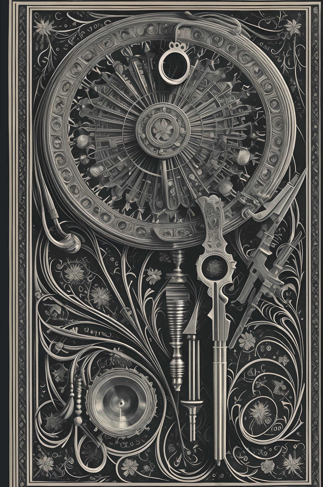 ((without people)) ((nobody)) Vintage Victorian style, Precise vintage encyclopedia (best quality:1.2), (detailed:1.2), (masterpiece:1.2), vintage illustrations of a vintage keys