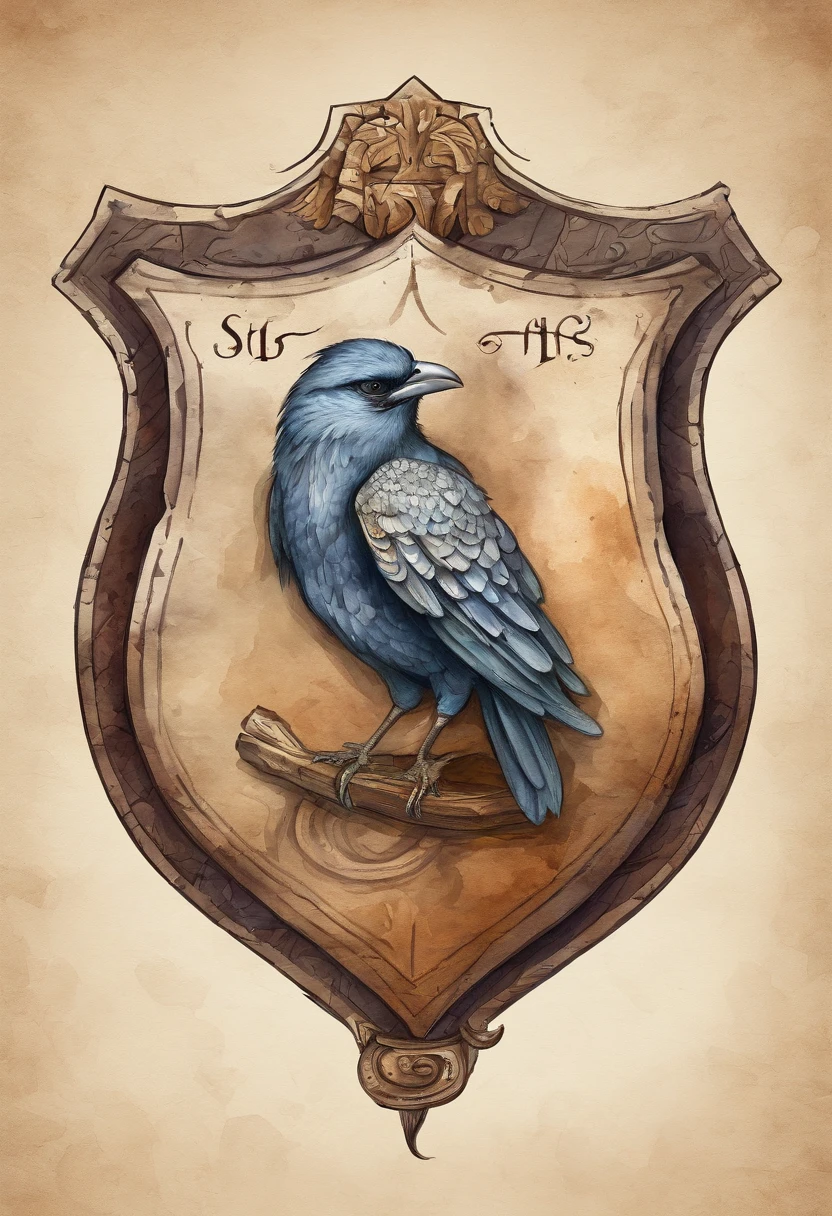 Logo of a Gaius bird in the form of a shield, com as letras R e G escritas no escudo