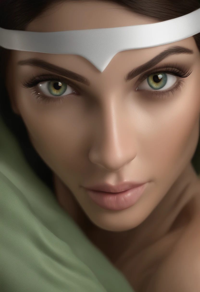 (Hiperrealista), (插圖), (High resolution), (8k), (extremadamente detallado), (best illustration), (hermosos ojos detallados), (La mejor calidad), (Ultra detallado), (Obra maestra), (El fondo de pantalla), (fotorrealista), (Luz natural), (llanta iluminada), (Cara detallada), (Texturas de piel realistas altamente detalladas), (Anatomically correct), (solamente), (1人の女の子), (Cabello realista de alto detalle), (cabello negro:1.2), spiked hair, (heterochromic eyes), (Ojos verdes detallados), (Small moles under eyes), (Pechos grandes realistas:1.5), (senos expuestos:1.3), (piernas largas), (abdominales delgados), (dynamic pose), (boca cerrada:1.3), (Red transparent swimsuit),, (Ropa transparente:1.5), NSFW,desnudez,pecho extremadamente grande,Parte inferior del cuerpo desnuda,Pechos desnudos