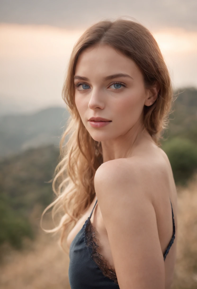 (best quality,4k,8k,highres,masterpiece:1.2),ultra-detailed,(realistic,photorealistic,photo-realistic:1.37),portrait,white girl,sky blue eyes,(hot,attractive) body,shorts,lace,full body profile