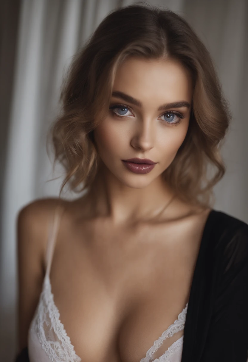 French woman with matching tank top and panties, fille sexy aux yeux bleus, Portrait Sophie Mudd, Portrait de Corinna Kopf, cheveux blonds et grands yeux, selfie of a young woman, Les yeux dans la chambre, Violet Myers, ohne Maquillage, maquillage naturel, Look directly into the camera, Visage avec Artgram, dezentes Maquillage, Superbe photo du corps entier, dans la chambre, Fission