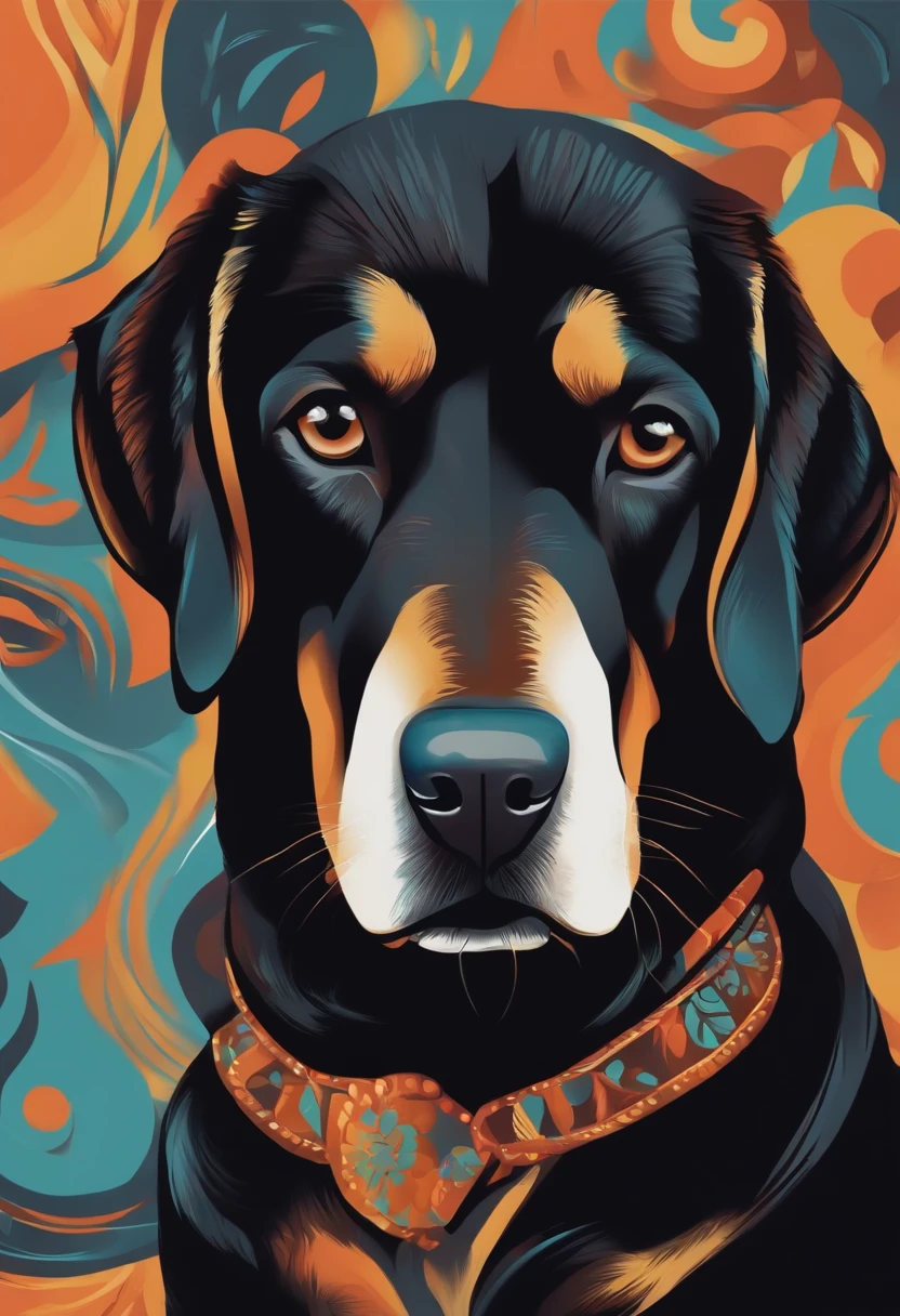 um labrador caramelo com uma gata Bombaim preta