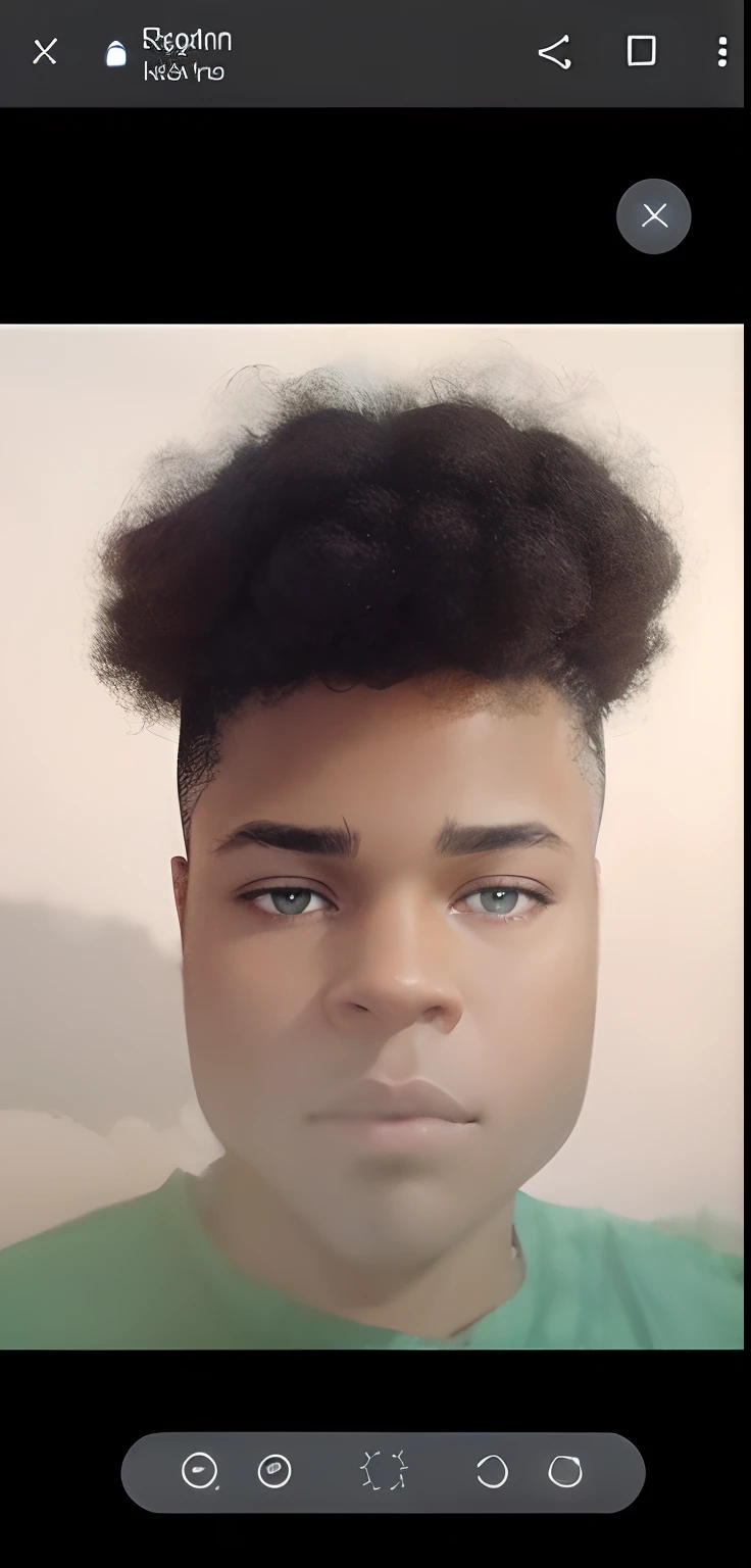 GLowing eyes that look like it thunder and with a afro