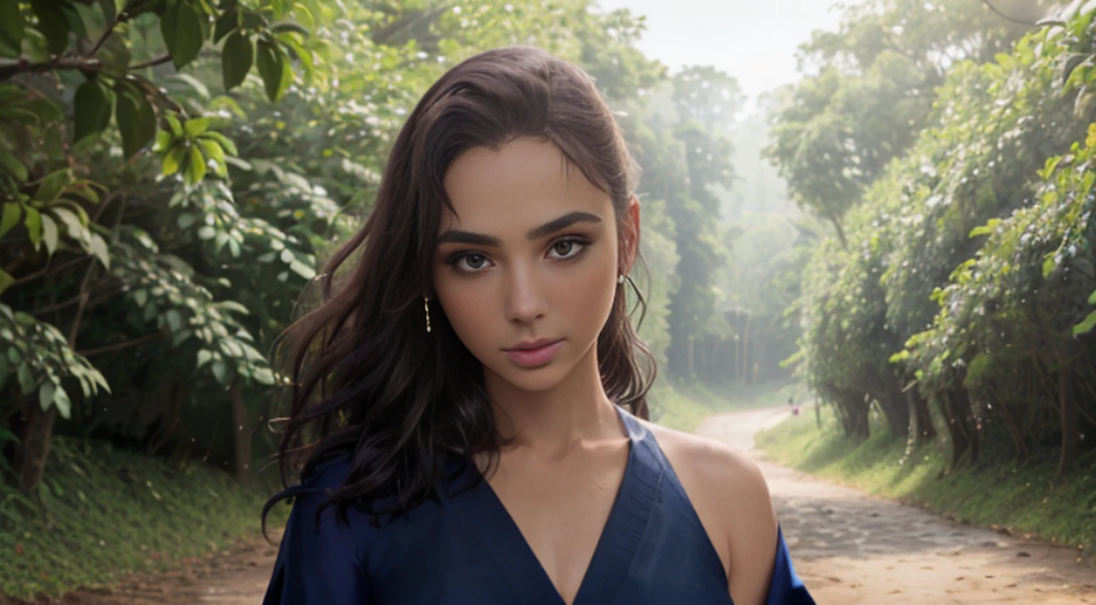A woman in a light pink dress standing in a cherry forest, Artgerm, paisagem realista, Artgerm detalhado, olhos perfeitos, rosto perfeito, Ultra Detalhado, tiro de corpo inteiro, (Skindentation: 1.5), realista, realista, (obra-prima: 1.5), arte conceitual, detalhes intrincados, altamente detalhado, realista, octane rendering, 8K, motor irreal, dinamic pose, melhor qualidade, alta resolução, (rosto realista: 1.1), (hiper-realismo: 1.1) , ((full_body)), olhos perfeitos, (pele brilhante: 1.2), ((penteado))), ((perfect hands))), (fundo muito detalhado), ((dynamic background), ((rain day), (cerejeiras), ((1girl)), Vestindo um manto, (((Manto de fluxo))), ((Olhos detalhados, Olhos de alta qualidade, Rosto de alta qualidade)), vestido azul claro extremamente complexos, magical robes), magia, (dramatic), epic, campo de flores, profundidade de campo, bokeh, 4k, gotica, cinzas, particules.