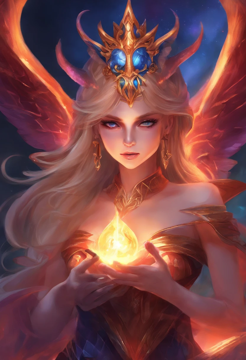 Dark magician girl art as a succubus:1 Full body posture of the fantasy succubus:2 hermosa, ojos azules, labios rojos, blond hair and long, ropa desgarrada, teaches breasts, pezones, pechos desnudos:3 levitando en lava, ropa roja y negra, transparente, seductora, intimate, beautiful dark magician girl sexy demon version, alta calidad, Photo resolution, arte celestiales.
