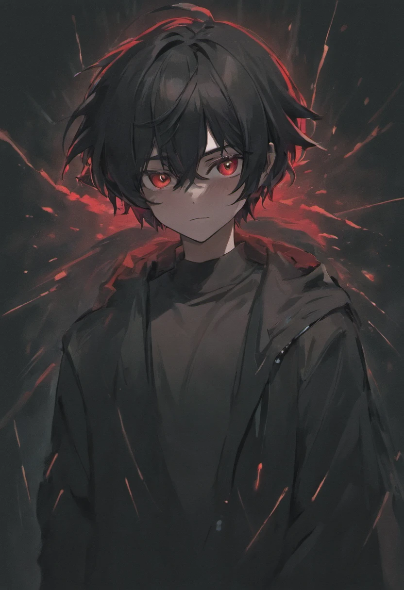16 yaers old，Libido boy，Shota，Black color hair，black shirt，Square glasses，apathy，long whitr hair，with long bangs(Masterpiece, illustration, anime big breast:1.3), Anime boy, Black eyes, Long black hair, In the dark, black shirt:1.2), (Disheveled black hair:1.1), (Red eyes that glow red:1.2), (Calm expression:1.1), (Uncovered Eyes:1.1), (Strong presence:1.2), (Enigmatic Atmosphere:1.2), (Subtle Moonlight:1.1), (Ominous Shadows:1.1), (Detailed folds and creases:1.1), (Intense Blue Aura:1.2), (A symbol of power around him:1.1), (Magical energy radiation:1.2), (Ethereal particles:1.1), (Dynamic pose:1.2), (epic soundtrack:1.2), (sense of awe:1.1), (Magical prowess:1.1)