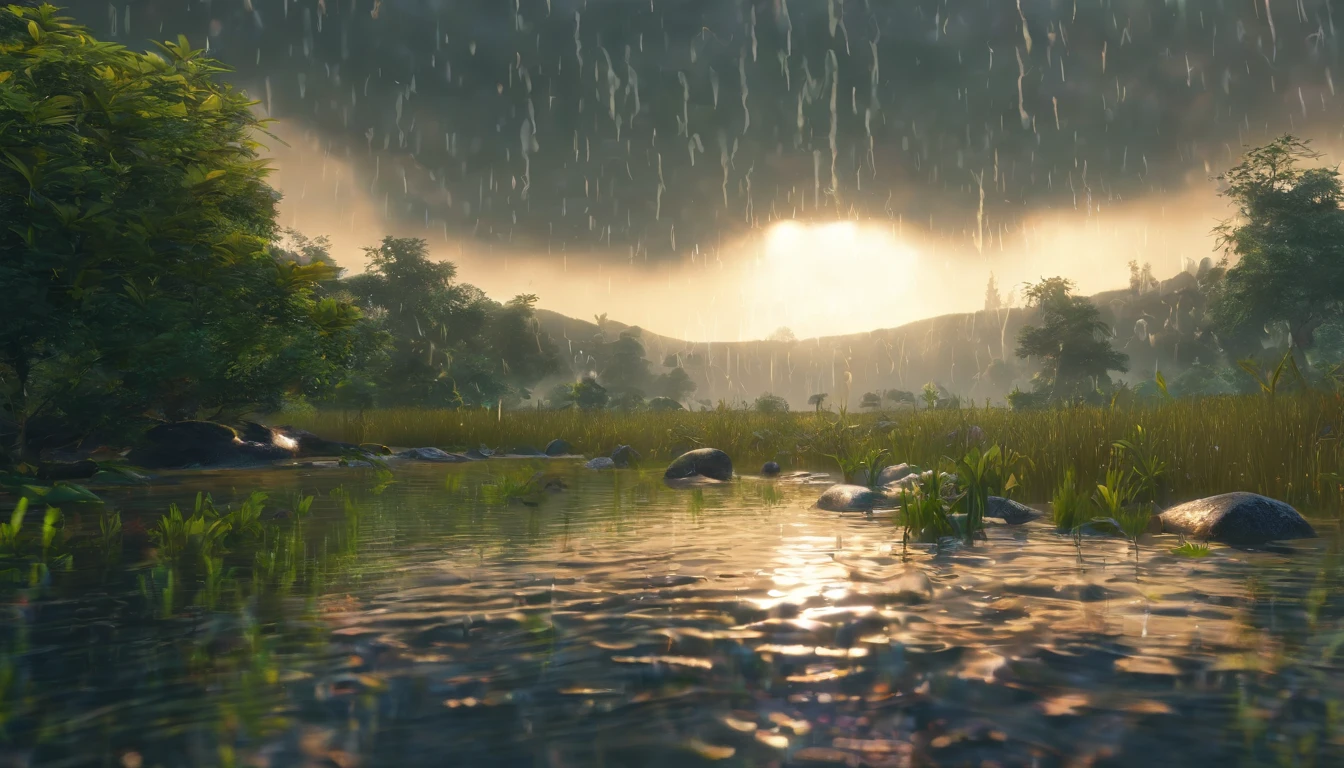 (best quality,4k,8k,highres,masterpiece:1.2),ultra-detailed,(realistic,photorealistic,photo-realistic:1.37),rainy downpour,stormy weather,heavy rainfall,torrential rain,pouring rain,earth,drenched,rivers overflow, mountains covered,saturated landscape,downpour sound,thunder rumbling,raindrops hitting the ground,splashing water,wet vegetation,flooding,shimmering puddles,gentle mist,moist air,reflections in the water,gray sky,soft drizzle,constant rain,weather forecast,dark clouds,ominous atmosphere,soaking wet,refreshing rain,serene ambiance,peaceful rain,dramatic scene,drenched in rain,heavy droplets,fresh scent of rain,thirst-quenching,majestic mountains,moving water,awe-inspiring,immersive experience,invigorating rain,cool temperatures,rhythmic rain,washing away worries,tranquil scenery,meditative,cleansing rain