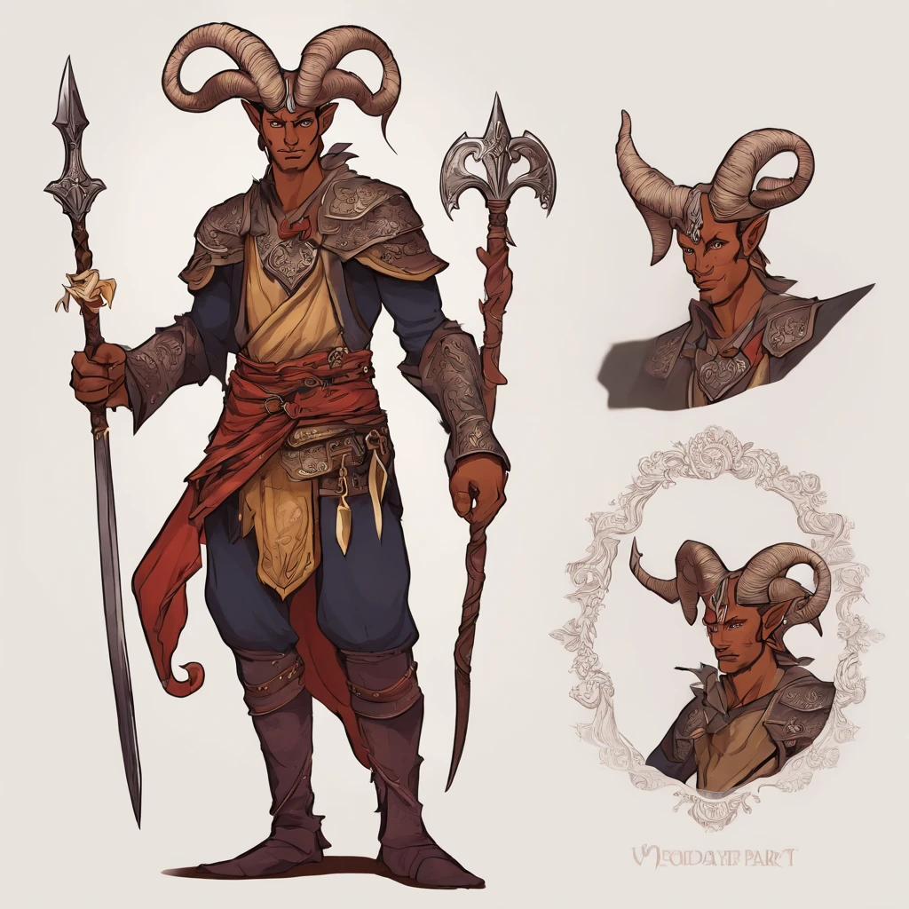 Tiefling masculino, pele roxa, usando armadura, the colors are mostly silvery, segurando espada e escudo, master part, melhor qualidade
