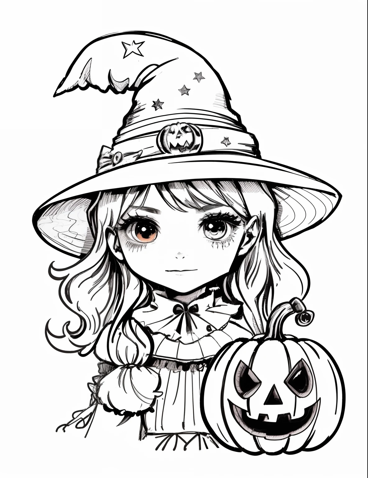 a girl in a witch hat with a pumpkin and a jack - o - lantern, witch girl, in a halloween style, witch fairytale, bright witch, witchy, portrait of a young witch girl, scarry but bewitching, beautiful cowboy witch, red dress and magic witch hat, beautiful witch female, beautiful witch spooky female, classical witch, pretty sorceress