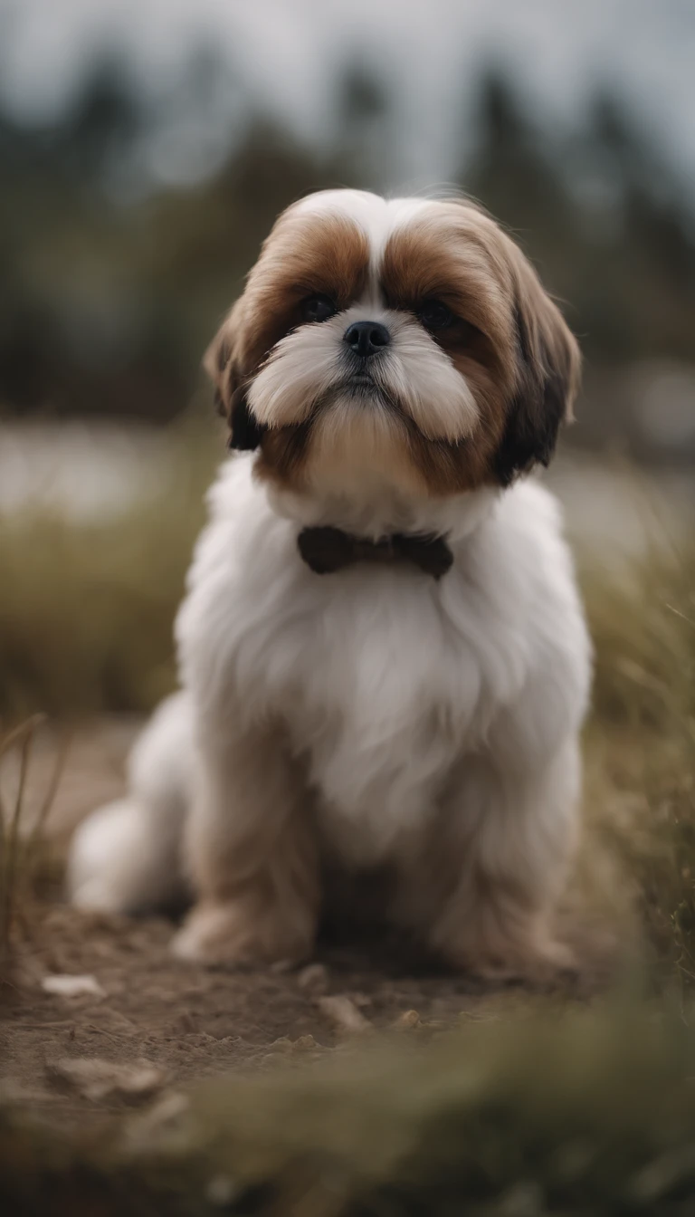symple background,Ultra photo realsisim,Hyper-detailing,Mechanical Shih Tzu,Mechanical body,Mechanical joints,sci-fy,Full body like,Highly detailed surreal VFX,Smudge,Faraway view,super-fine,ultra - detailed,high quarity,8K ,OC rendering,dynamic viewing angle