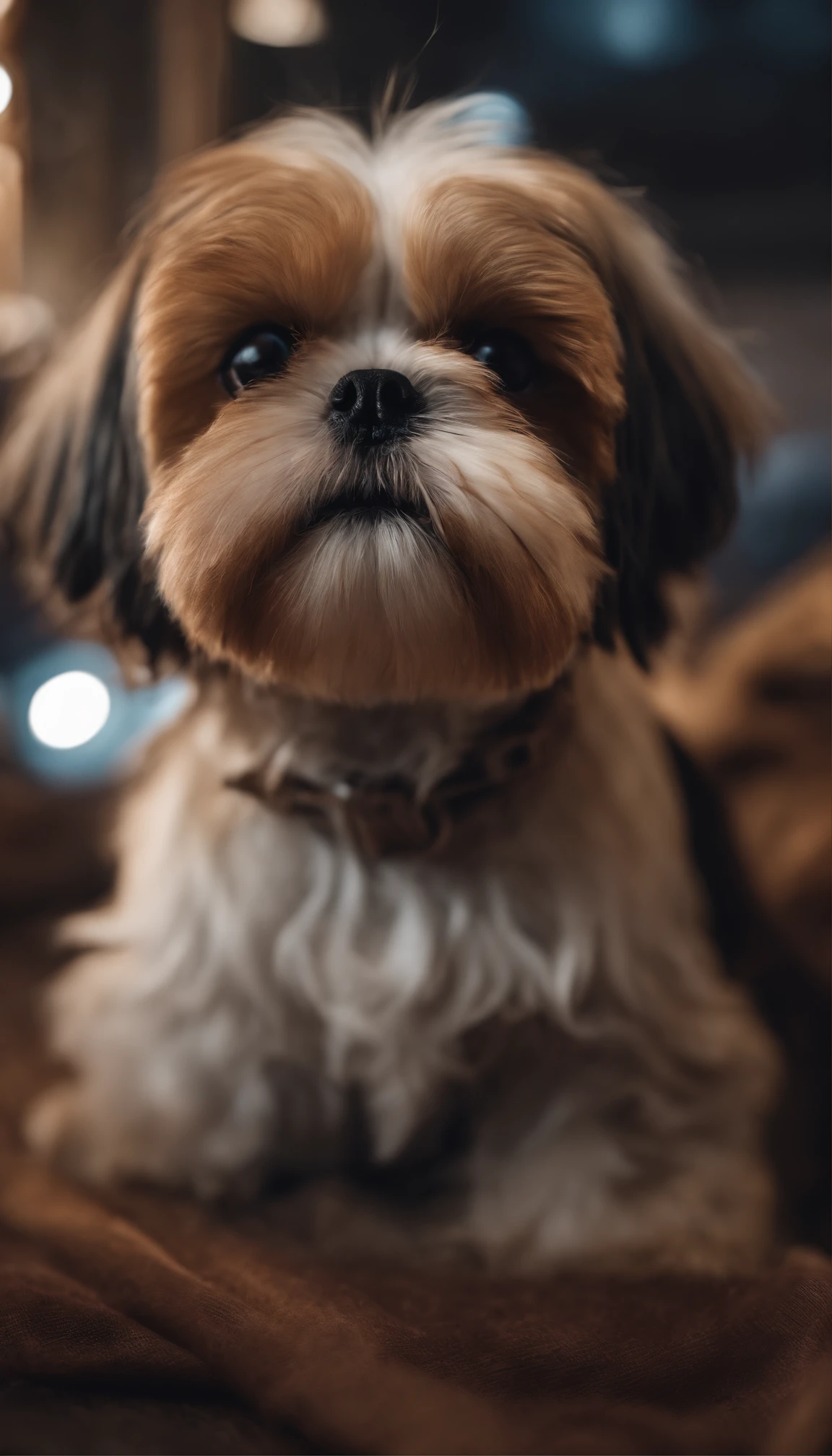 symple background，Ultra photo realsisim，Hyper-detailing，Mechanical Shih Tzu，Mechanical body，Mechanical joints，sci-fy，Full body like，Highly detailed surreal VFX，Smudge，Faraway view，super-fine，ultra - detailed，high quarity，8K ，OC rendering，dynamic viewing angle