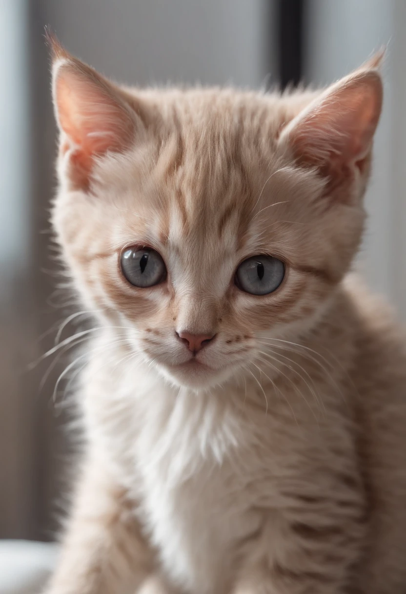 a cute kitten made of metal, (cyborg:1.1), ([butt | Detailed wire]:1.3), (Complicated details), HDR, (Complicated details, Ultra - Detailed:1.2), Cinema lens, vignette, in the center , macro lens, cyborg, cyberpunk style, ((intricate details)), HDR, ((intricate details, Ultra - Detailed)), cinema shot, vignette, perfect (((beautiful face))), highly detailed, intricate