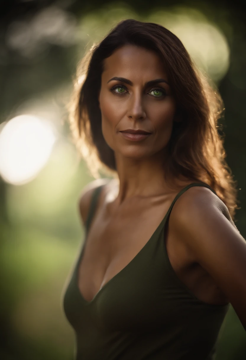 Brown woman in her thirties heavy bust green eyes dyed mast 1m75 60kg slender