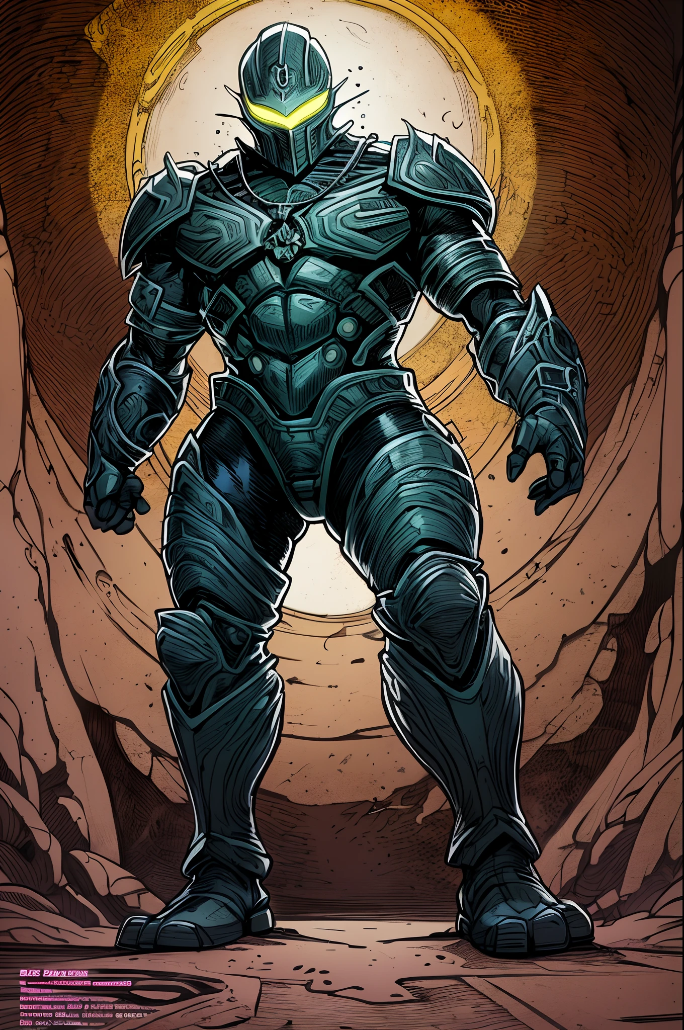weird edgy superhero, standing, solo, full body, dark, mysterious, surreal, powerful, dramatic lighting, intense colors, comic book style, 60s,methurlant intricate surreal gritty atmospheric cinematic stylized contrast comic eerie cybernetic futuristic, bizzare, eldritch, strang, occult, psychedelyc, surreal, terror,