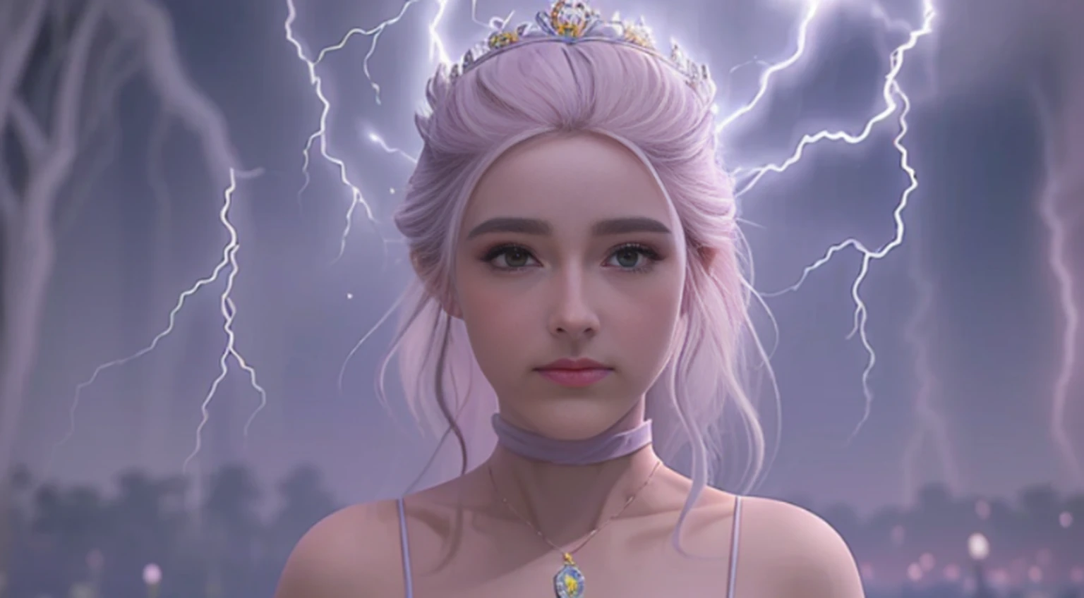 A woman in a light pink dress standing in a cherry forest, Artgerm, paisagem realista, Artgerm detalhado, olhos perfeitos, rosto perfeito, Ultra Detalhado, tiro de corpo inteiro, (Skindentation: 1.5), realista, realista, (obra-prima: 1.5), arte conceitual, detalhes intrincados, altamente detalhado, realista, octane rendering, 8K, motor irreal, dinamic pose, melhor qualidade, alta resolução, (rosto realista: 1.1), (hiper-realismo: 1.1) , ((full_body)), olhos perfeitos, (pele brilhante: 1.2), ((penteado))), ((perfect hands))), (fundo muito detalhado), ((dynamic background), ((lightning), (lightning), ((1girl)), Vestindo um manto, (((Manto de fluxo))), ((Olhos detalhados, Olhos de alta qualidade, Rosto de alta qualidade)), vestido rosa claro extremamente complexos, magical robes), casting lightning, eletricidade, spinning flame, radiation, spark, smoke, magia, (dramatic), epic, campo de batalha, profundidade de campo, bokeh, 4k, gotica, cinzas, particules.