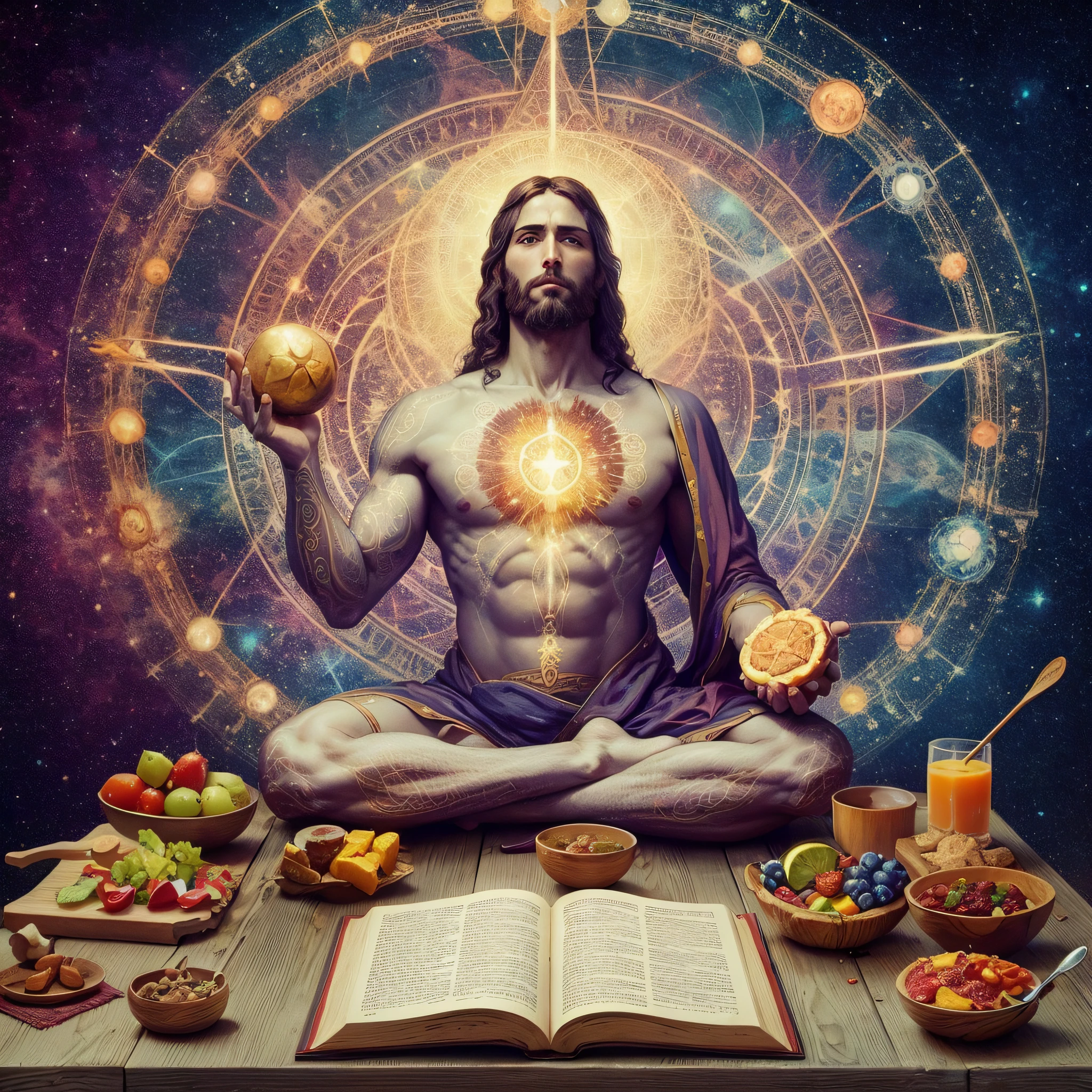 jesus christ yogi is sacred cosmic meal offered to the believing mystics