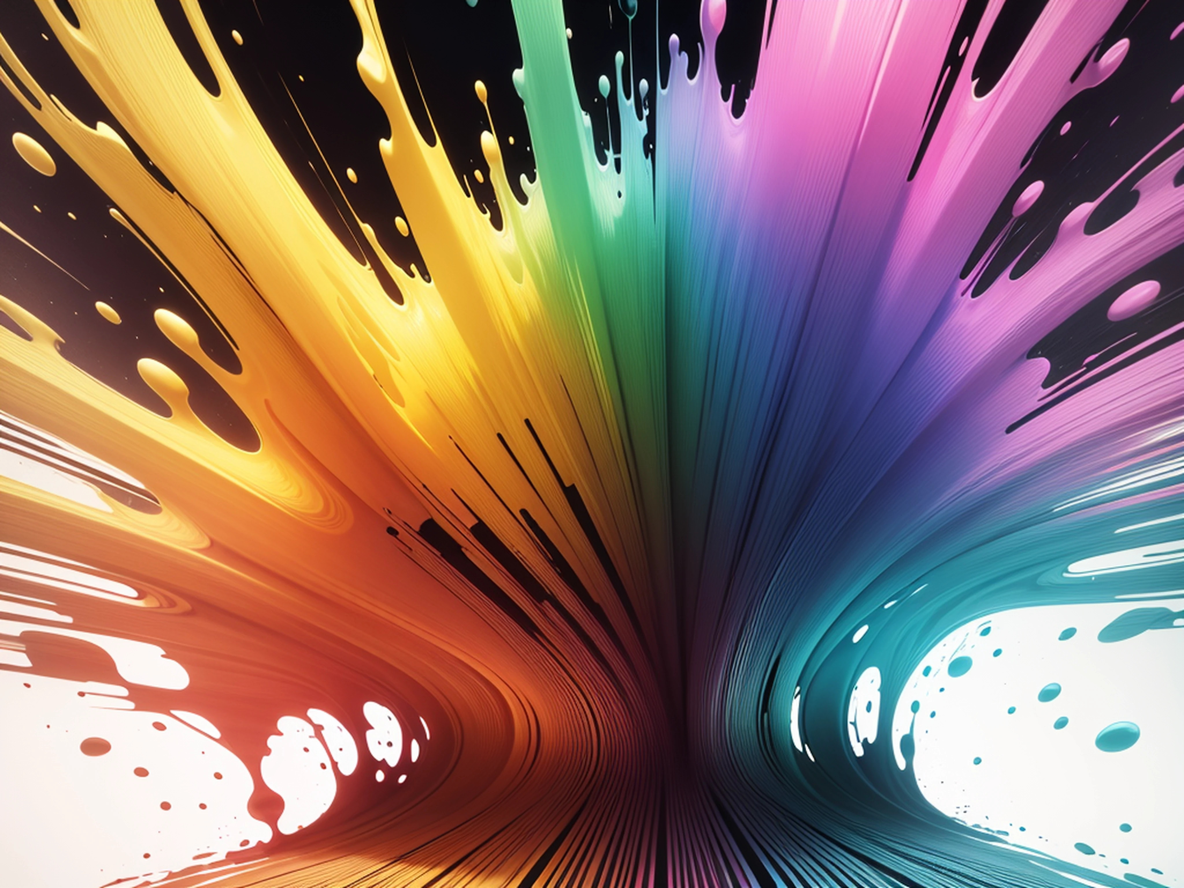 Uma obra abstrata com cores vibrantes, cores vibrantes, abstrato, melhor qualidade, ultra hd