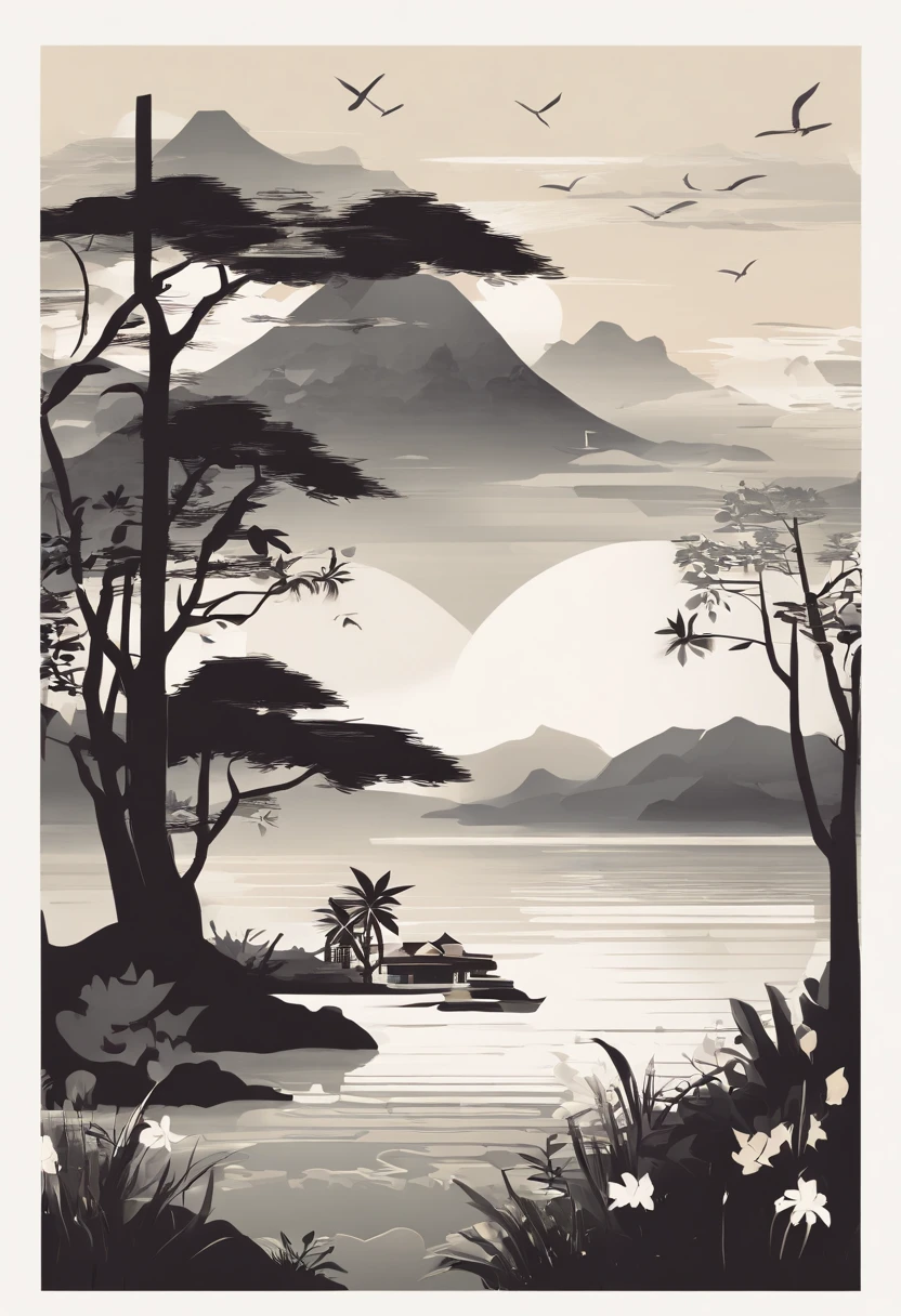 Paisagens chinesas antigas,old buildings,pavilions,Vigas e pinturas esculpidas,Enchanting scenery,Inspirado nas artes marciais de Jin Yong,raios de sol,estilo de pintura a tinta,cor limpa,corte decisivo,Leave white space,impressionista,tmasterpiece,hiper-detalhado,Epic composition, alta qulidade, HighestQuali,