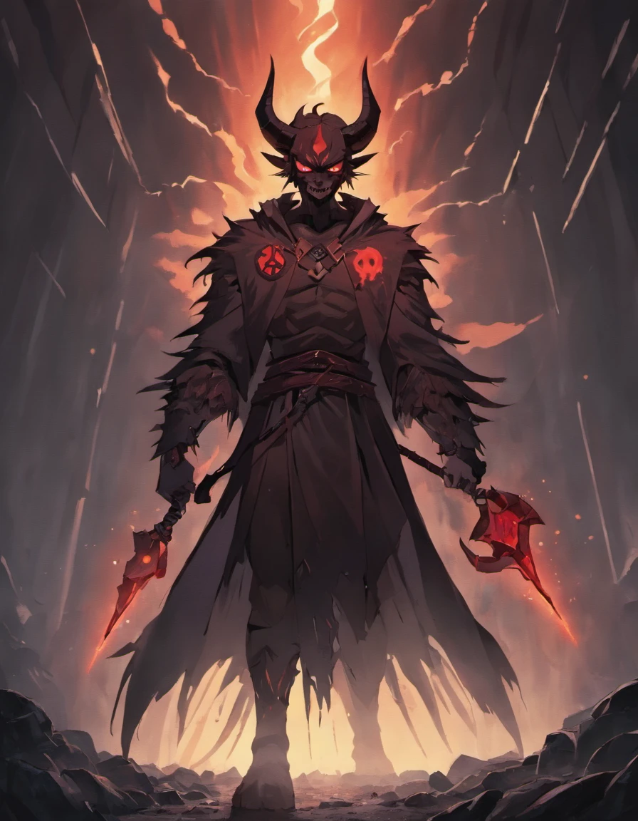black wolf demon,Dark yellow eyes,red irises,Have muscles,Wearing a black robe with gold patterns,Raise your hands to belly level.,There was a ball of black light in his hand.,Behind is a forest.,dark,Scary,His eyes were fierce and mysterious.,staring at the viewer,There was a dark black mist coming from behind.