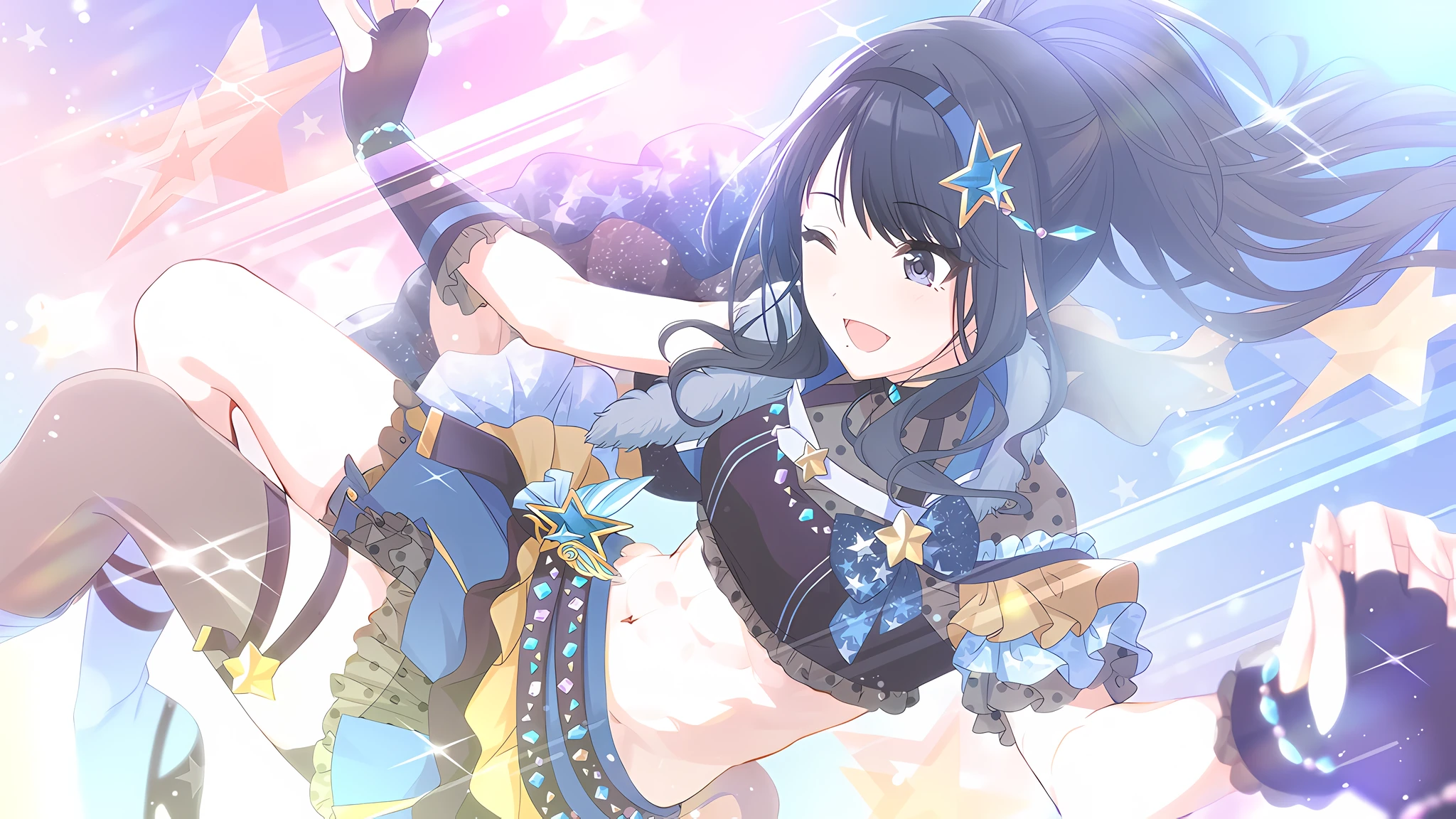 official art, musucular body, well-muscled,