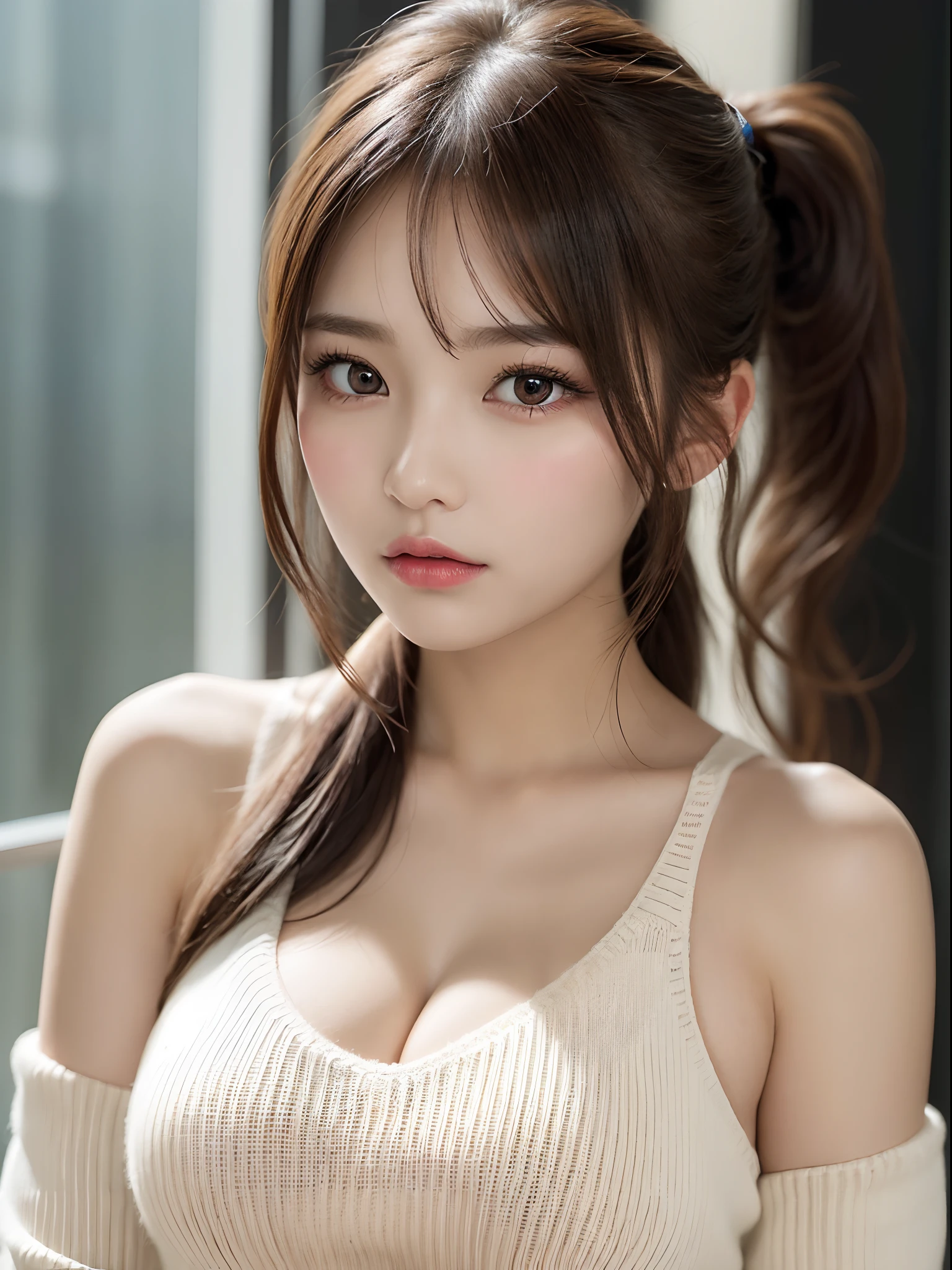 Middle school students　13 years old　girl　underwear　bra　Big Breasts　Cute face　Cute hairstyle　Just looking at it will make you fall in love with its cuteness