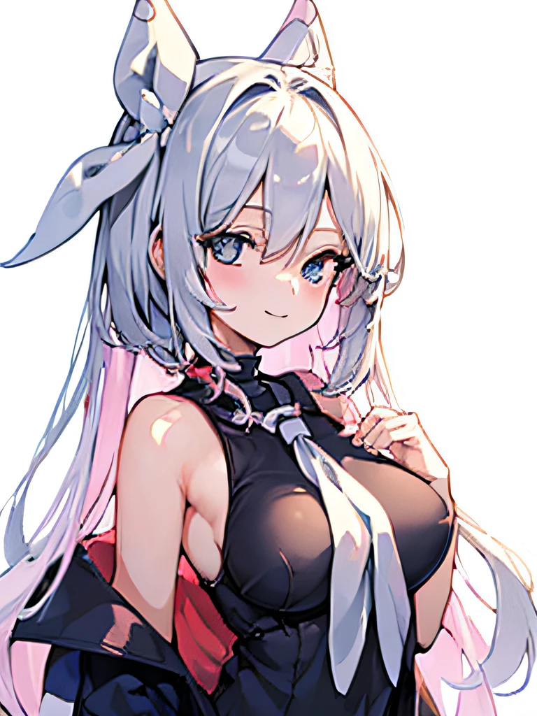 ((masutepiece)), ((Best Quality)), (Ultra-detailed), Anime style, Cute *********** s, 1girl in, Solo, ((Beautiful eyes)), large full breasts, Smile