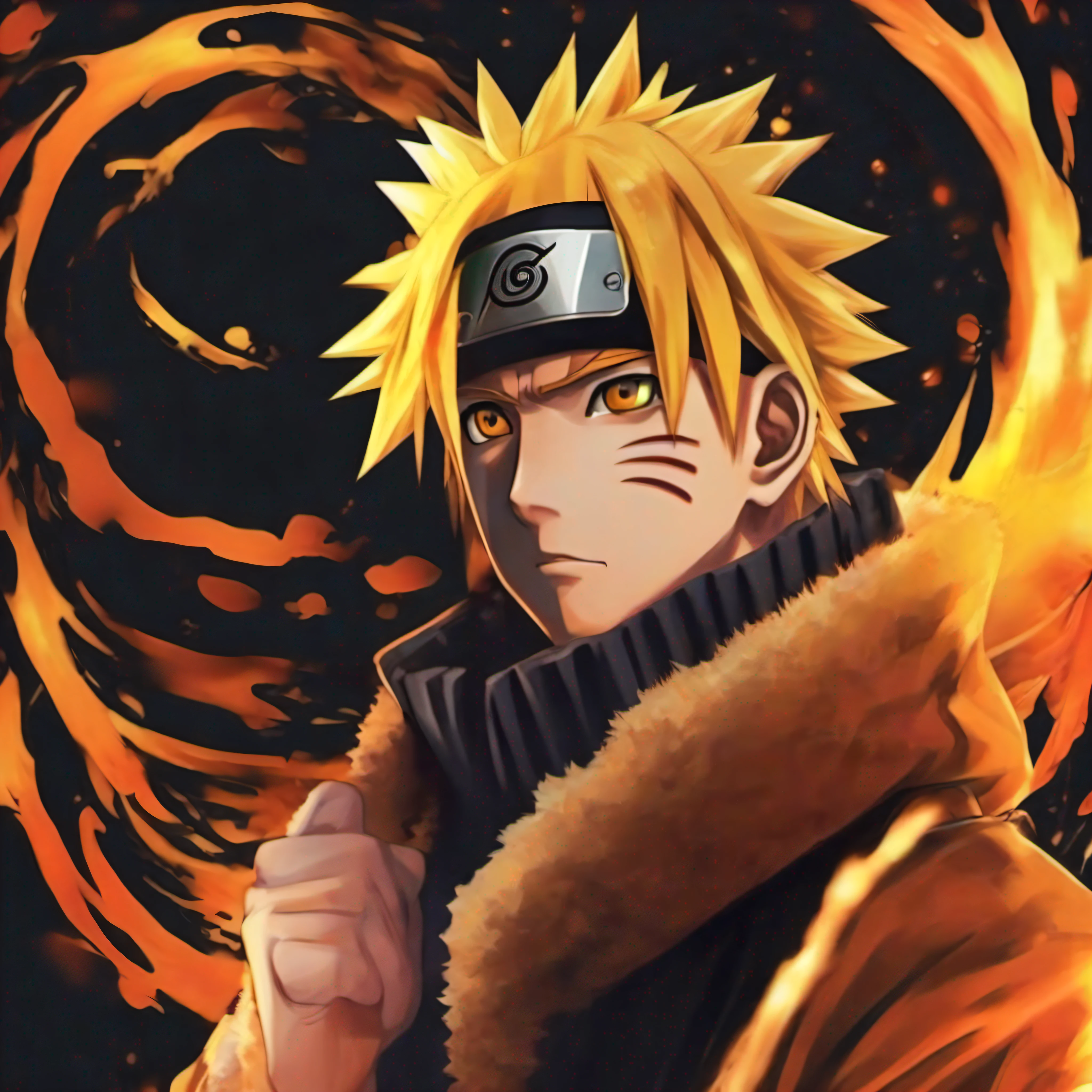 naruto uzumaki anime style and dark