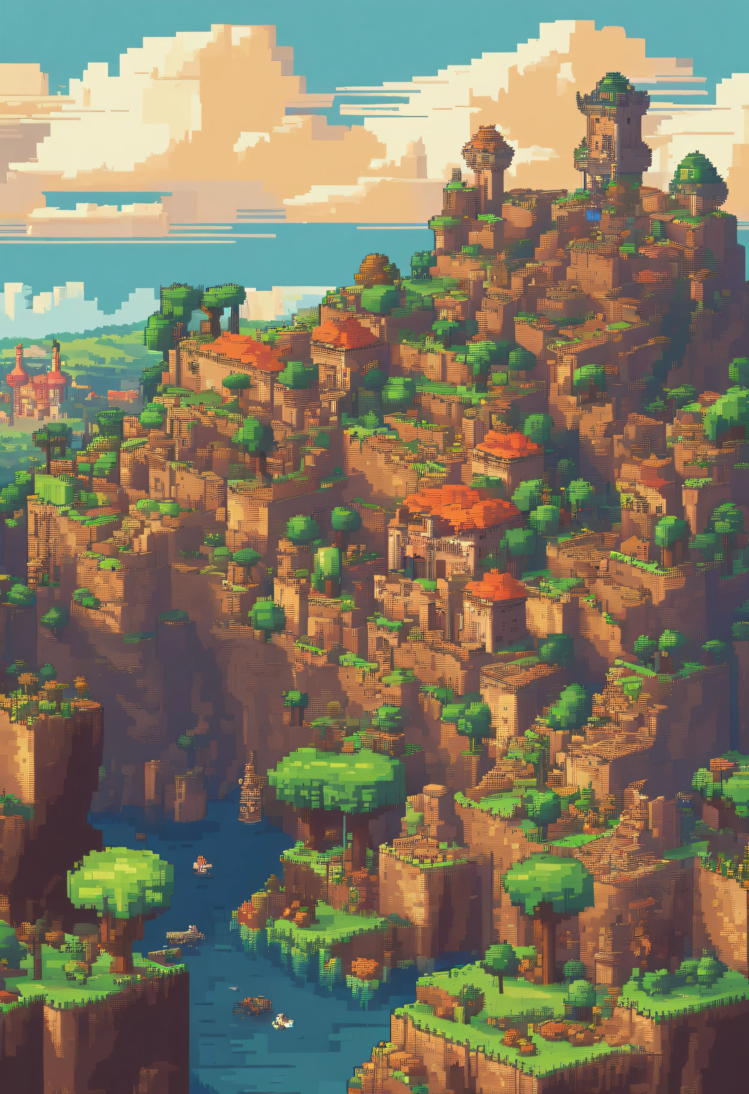 en 8K,Paisaje de una ciudad en ruinas consumida por la naturaleza