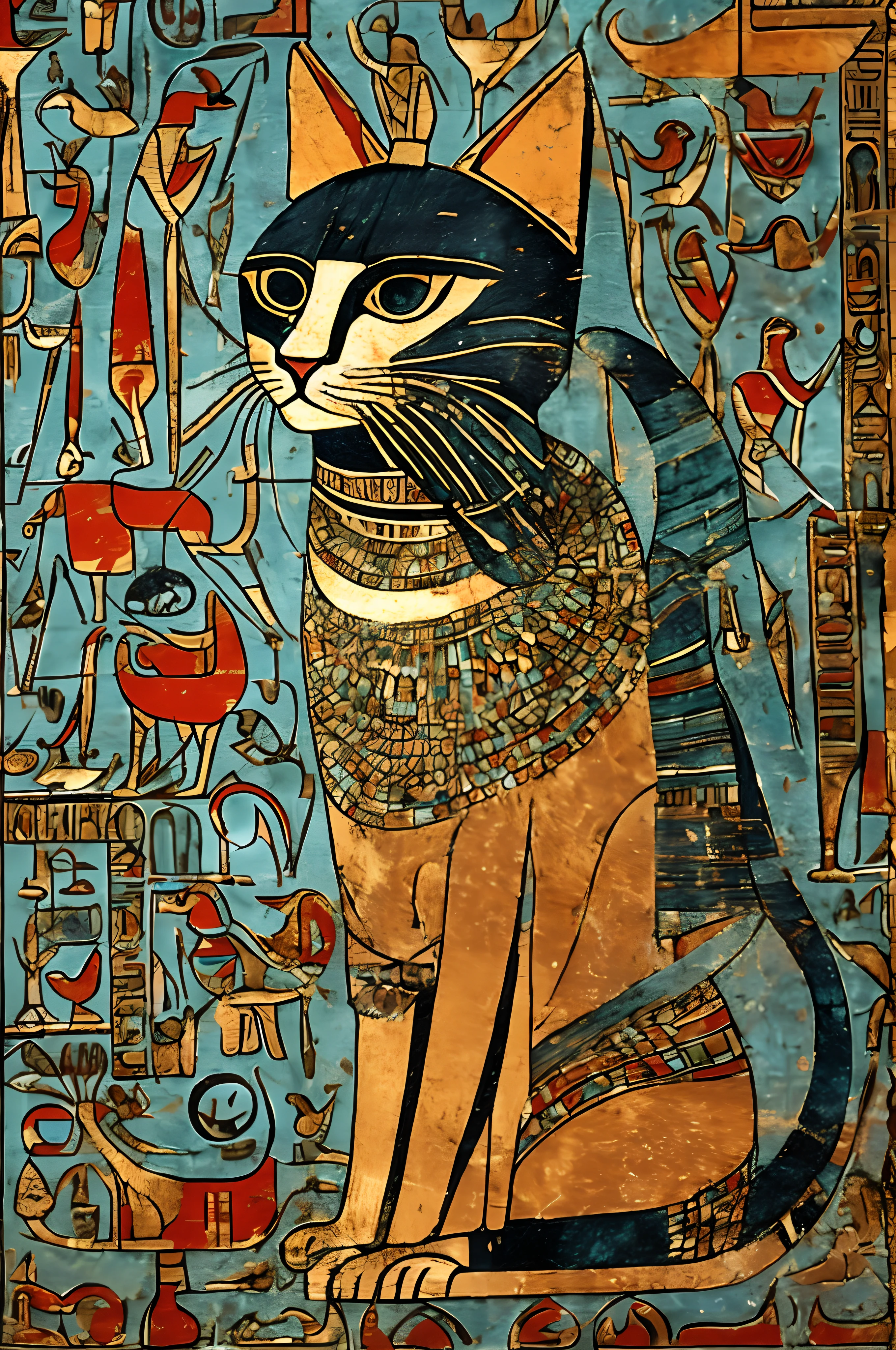 An ancient hieroglyph of a cat.