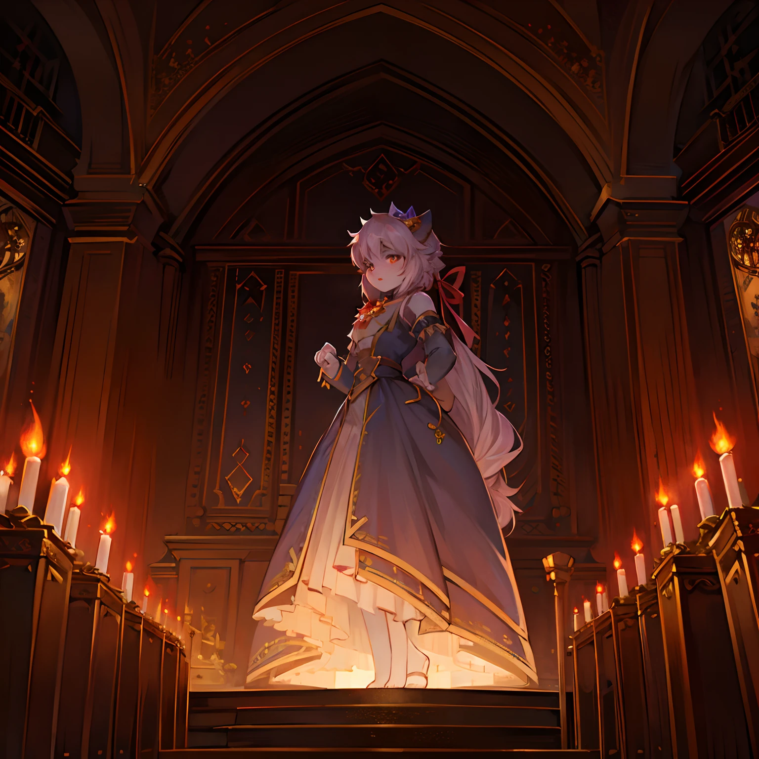 A huge panoramic sky garden - roses,In the princess's room,In a tall castle,Many wooden frames,Ribbons,candle lighting,𝓡𝓸𝓶𝓪𝓷𝓽𝓲𝓬,Dream,Greg the latter Koski,natta,Red rose pergola,trends in art station,Bright lights,smog,Wooden bracket,ue4,k hd,illuminating,Winters,AUV。