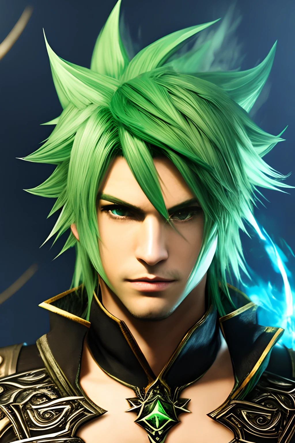 final fantasy xiv Green hair male people sorcerer