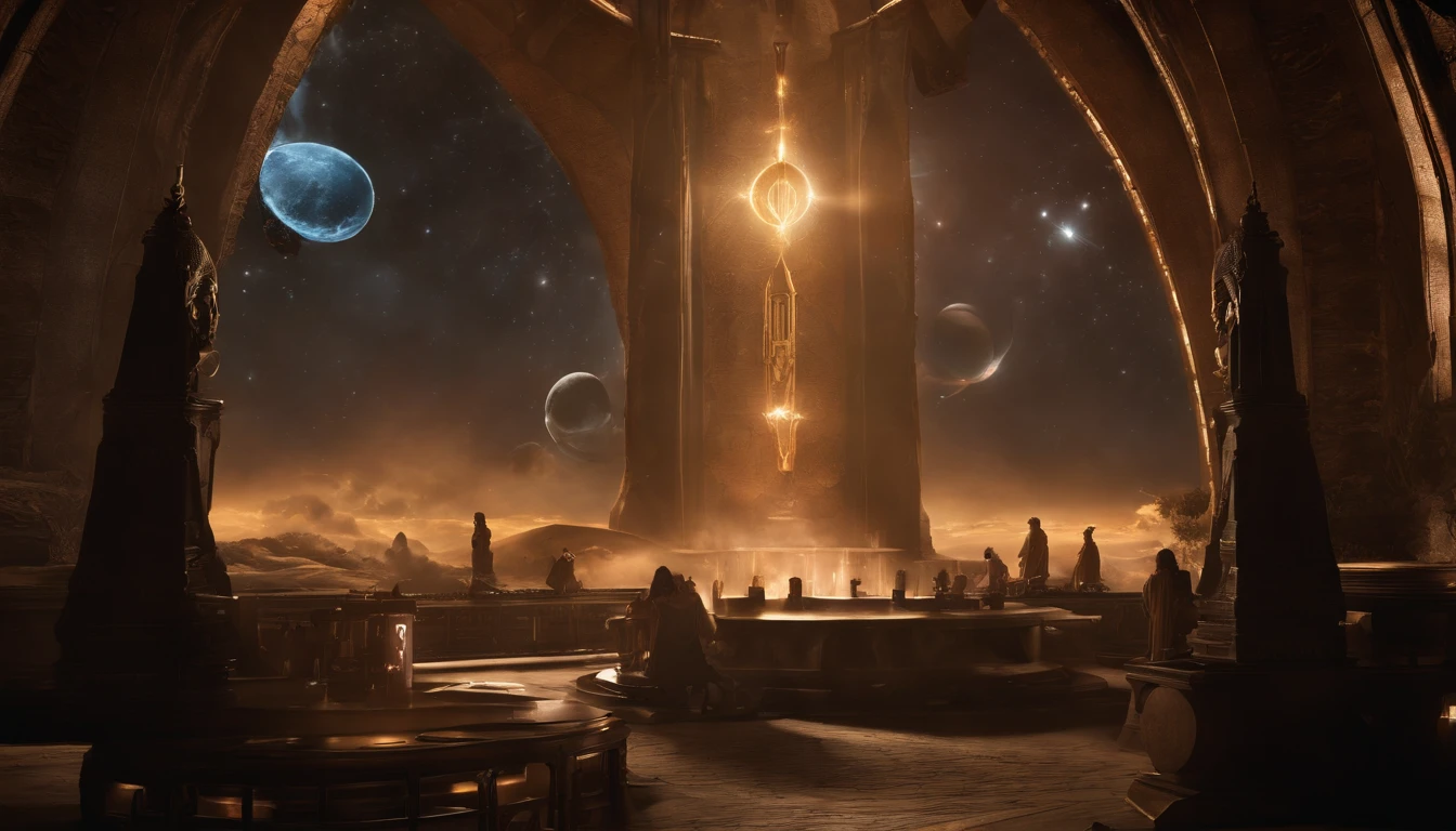 ((Best quality)), ((masterpiece)), (highly detailed:1.3), 3D, In a distant future where the boundaries between science fiction and fantasy have dissolved, the world is a tapestry of awe-inspiring wonders. Enter a universe where magic and technology coexist in harmony, shaping the destiny of civilizations across vast reaches of space.At the heart of this realm lies the Celestial Nexus, an intergalactic hub of mystical energies and technological marvels. Here, arcane knowledge intertwines with cutting-edge science, giving rise to a society where spaceships are imbued with the power of ancient spells, and technology is augmented by the mystic arts.Embark on a grand odyssey as a young explorer, destined to unravel the secrets of the Celestial Nexus. As you traverse the uncharted realms of the cosmos, encounter diverse civilizations teeming with beings who possess extraordinary abilities. From the ethereal Elven Spires, where the art of interdimensional travel is perfected, to the cybernetic enclaves of the Android Conglomerate, witness the tapestry of life as magic and technology intertwine.Unleash your latent powers as you become attuned to the energies that flow through the Nexus. Harness the ancient incantations of forgotten sorceries to propel your starship across the vast expanse of the cosmos. Engage in epic battles against cosmic abominations and interstellar tyrants, wielding enchanted weapons infused with futuristic enhancements.As you delve deeper into the enigmatic realms of the Celestial Nexus, uncover the origin of this harmonious fusion of magic and technology. Discover the ancient prophecies that foretell a cataclysmic event threatening to tear apart this delicate balance. Unite with a band of extraordinary beings, each possessing their own blend of magical aptitude and technological expertise, to embark on a perilous quest to save the Nexus from imminent destruction.In this epic saga, your choices will shape the fate of worlds, as the boundaries between