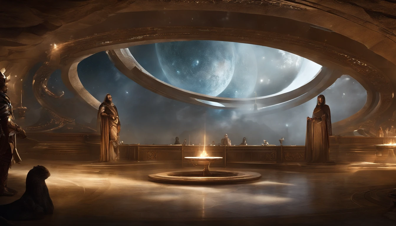 ((Best quality)), ((masterpiece)), (highly detailed:1.3), 3D, In a distant future where the boundaries between science fiction and fantasy have dissolved, the world is a tapestry of awe-inspiring wonders. Enter a universe where magic and technology coexist in harmony, shaping the destiny of civilizations across vast reaches of space.At the heart of this realm lies the Celestial Nexus, an intergalactic hub of mystical energies and technological marvels. Here, arcane knowledge intertwines with cutting-edge science, giving rise to a society where spaceships are imbued with the power of ancient spells, and technology is augmented by the mystic arts.Embark on a grand odyssey as a young explorer, destined to unravel the secrets of the Celestial Nexus. As you traverse the uncharted realms of the cosmos, encounter diverse civilizations teeming with beings who possess extraordinary abilities. From the ethereal Elven Spires, where the art of interdimensional travel is perfected, to the cybernetic enclaves of the Android Conglomerate, witness the tapestry of life as magic and technology intertwine.Unleash your latent powers as you become attuned to the energies that flow through the Nexus. Harness the ancient incantations of forgotten sorceries to propel your starship across the vast expanse of the cosmos. Engage in epic battles against cosmic abominations and interstellar tyrants, wielding enchanted weapons infused with futuristic enhancements.As you delve deeper into the enigmatic realms of the Celestial Nexus, uncover the origin of this harmonious fusion of magic and technology. Discover the ancient prophecies that foretell a cataclysmic event threatening to tear apart this delicate balance. Unite with a band of extraordinary beings, each possessing their own blend of magical aptitude and technological expertise, to embark on a perilous quest to save the Nexus from imminent destruction.In this epic saga, your choices will shape the fate of worlds, as the boundaries between
