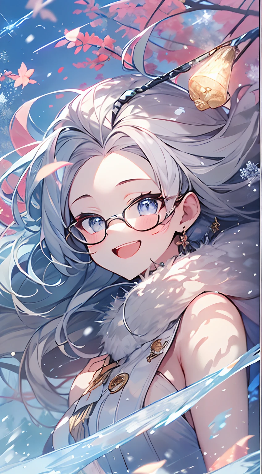 (extreme quality, Masterpiece), 1 girl, nude, excited, heart shape eyes, horny, moth girl, long White hair, Ultra-long hair, White hair, unearthly, Tender wings, glasses, Mystical aura, Soft glow, pastel shades, fantasy, elegant, lick your own lips, language, excited, rolling eyes, erotic face