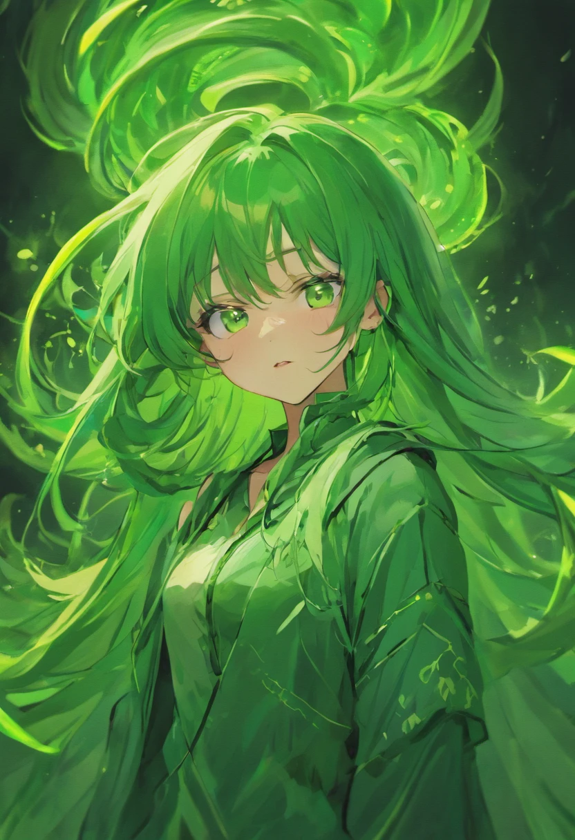 echidna Middle division length hair Green hair femele Snake tail 项链 Pointed ears