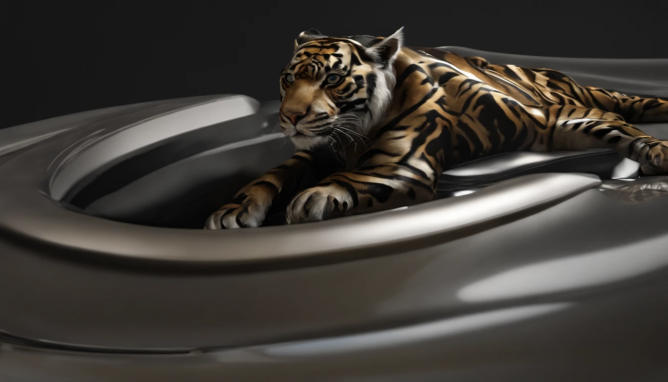 1 Tigre, animal, WarFrame, intricate pattern, linhas de energia, stanisław, olhos brilhantes, elegante, intenso, UniForme vermelho e preto sangue, sozinho, moderno, cidade, Ruas, nuvens escuras, tempestade, chuva Forte, dramatic lighting, (master part:1.2), melhor qualidade, high resolution, lindo detalhado, extremamente detalhado, perfect lighting,(corpo inteiro, (dynamic pose), action pose), (Rim lighting, studio lighting, luz da lua distante, Noite, Florescer), (cinemactic, melhor qualidade, master part, texturas ultra HD, altamente detalhado, hyper realistic, detalhes intrincados, 8k, Fotorrealista, arte conceitual, pintura Fosca, Autodesk Maya |, vray render, ray tracing, HDR), (DSLR, quadro completo, 16mm focal length, F/Abertura 8, dynamic perspective, Dynamic angle, proportion Aurea, FotograFia ampla, wide field of view, proFundidade de campo, Reduzir)