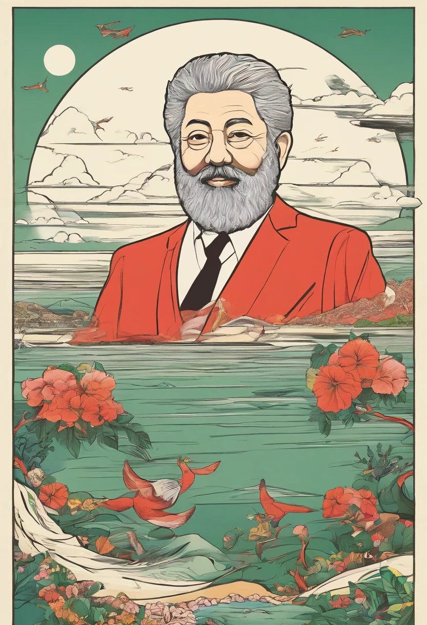 Presidente Lula do Brasil on beach