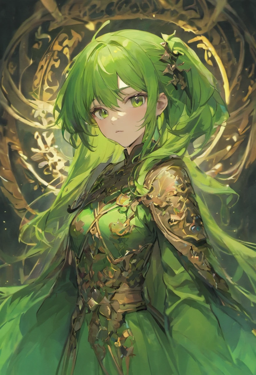 medieval times,A handsome woman resembling a man has long dark green hair、Green eyes,The expression is cold,A poisonous snake wrapped around his neck,viciousness,unholy,badass,Wearing white delicate religious clothes,In the middle of the wilderness,Full body like。