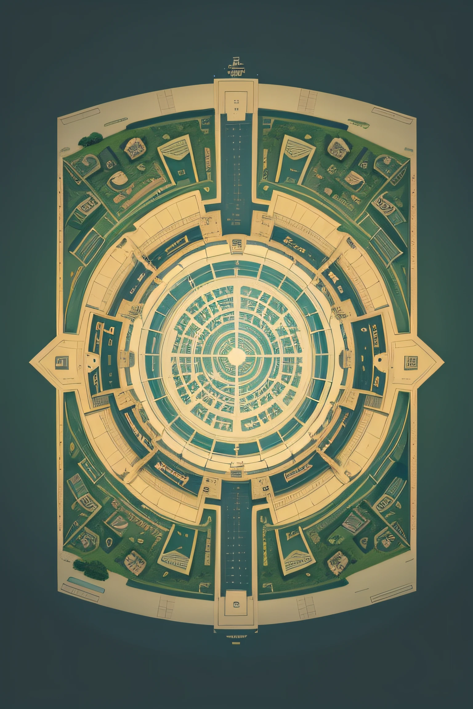 top view of a sky maze illustration