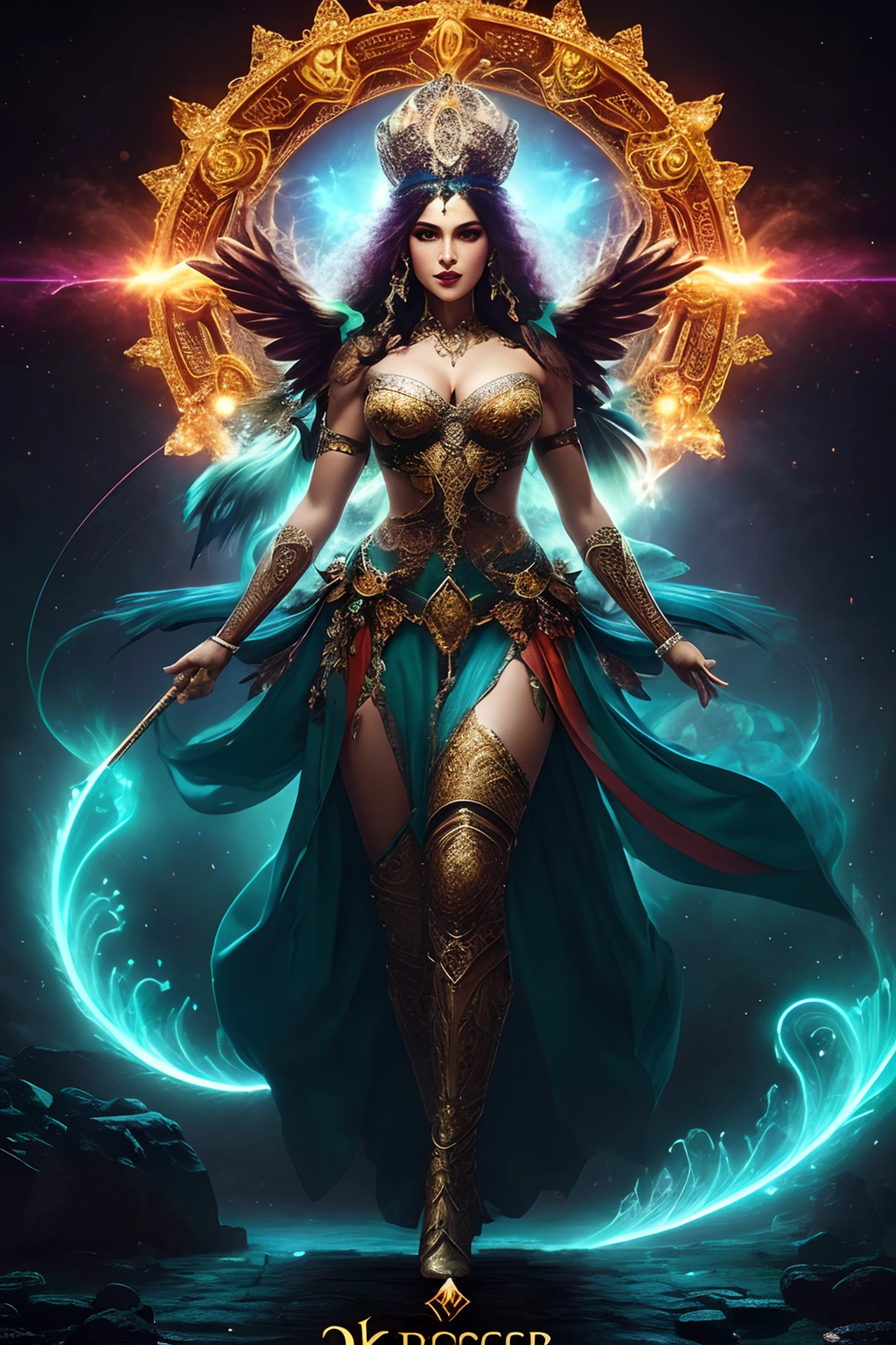 (papel de parede 8k extremamente detalhado), An average photo of a beautiful necromancer goddess, intrincado, alto detalhe, Dramatic