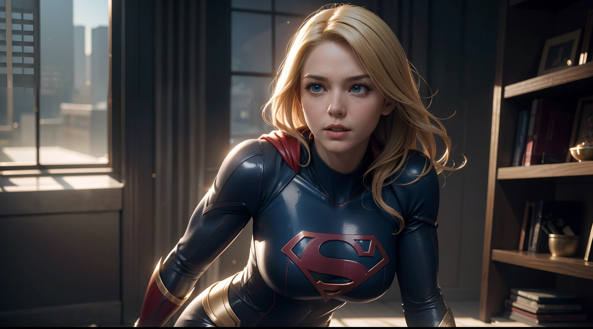 Supergirl, sexy prostitute tours, Portrait of character, 4 9 9 0 s, Longhaire, Complex, chic, highy detailed, digitalpainting, art station, conceptual artwork, Soft, sharp focus, illustration, Illustration by Wlop, Charlie Bowater e Alexandra Fomina