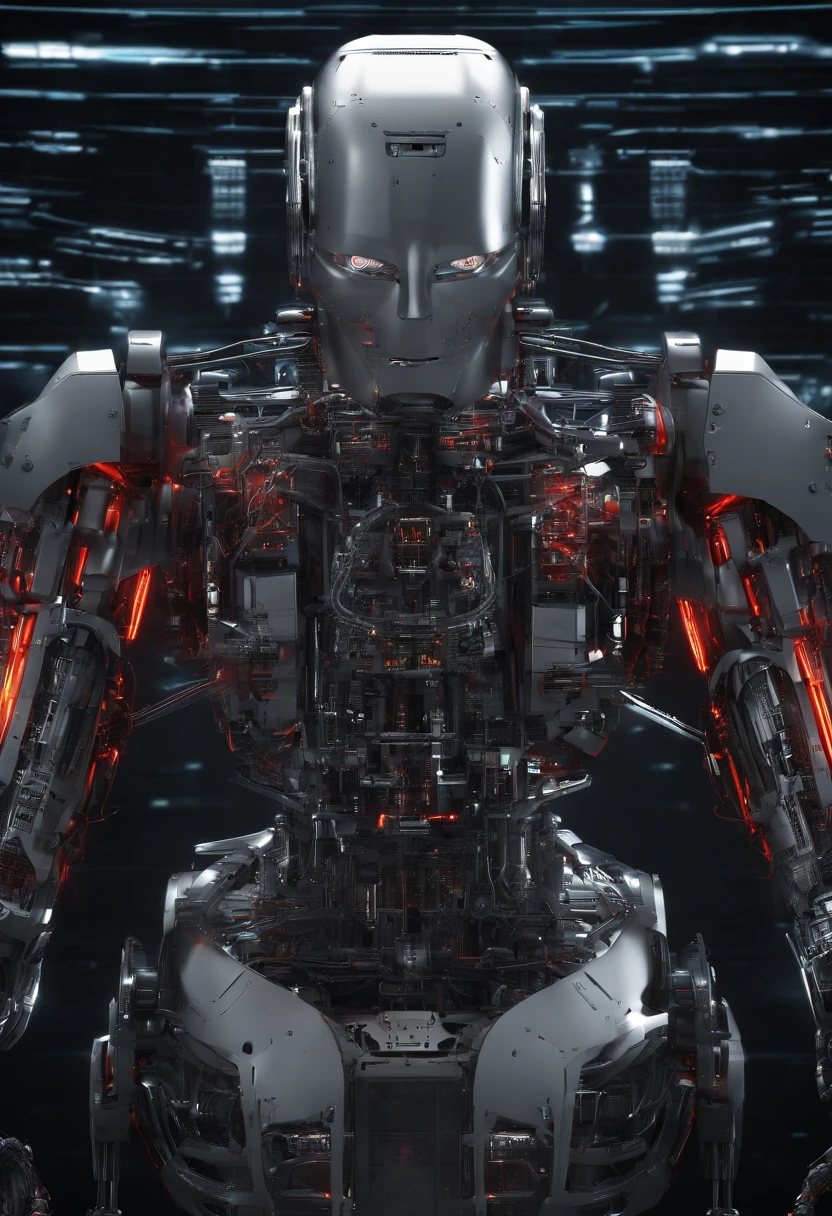 a high tech mix between a human being and a sophisticate machine, biomechanic