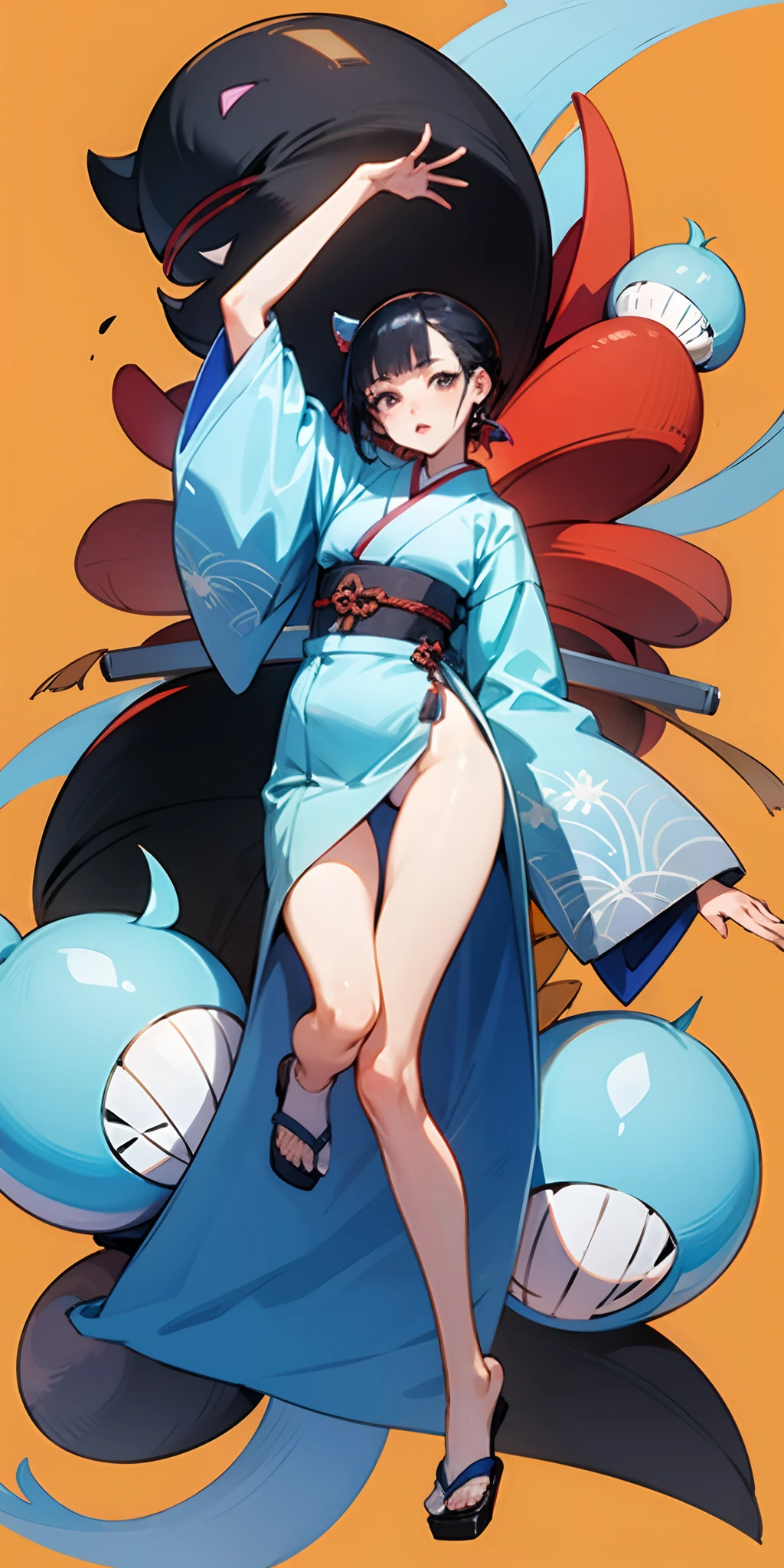 A Japanese Lady Foot fingers Stuffiness Slender calves slender opening legs