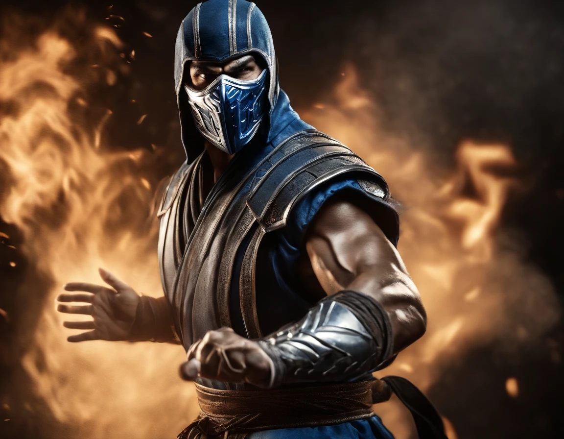 ((Subzero do mortal Kombat, ultra realistic)), (((corpo inteiro))), ((perfect hands)), atordoante, hyper realistic, octan render, surrounded by the effect of smoke and lightning, Estilo Mortal Kombat, fundo antigo, elegante, atordoante, (papel de parede), arte conceitual, detalhes intrincados, altamente detalhado, ((cinemactic)), Dramatic, (extremely high quality, Concedido, master part:1.5), (fotorrealista:1.5), fotografia, Realistic photo, Nikon, Luz Natural, 4k, highes definition, XF IQ4, 150MP, 50 millimeters, ISO 1000 Certification, 1/250 Anos, Luz Natural, Adobe Lightroom, photolab, Photographic Affinity, PhotoDirector 365,