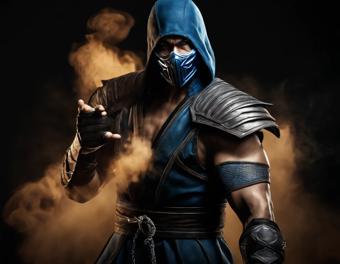 ((Subzero do mortal Kombat, ultra realistic)), (((corpo inteiro))), ((perfect hands)), atordoante, hyper realistic, octan render, surrounded by the effect of smoke and lightning, Estilo Mortal Kombat, fundo antigo, elegante, atordoante, (papel de parede), arte conceitual, detalhes intrincados, altamente detalhado, ((cinemactic)), Dramatic, (extremely high quality, Concedido, master part:1.5), (fotorrealista:1.5), fotografia, Realistic photo, Nikon, Luz Natural, 4k, highes definition, XF IQ4, 150MP, 50 millimeters, ISO 1000 Certification, 1/250 Anos, Luz Natural, Adobe Lightroom, photolab, Photographic Affinity, PhotoDirector 365,