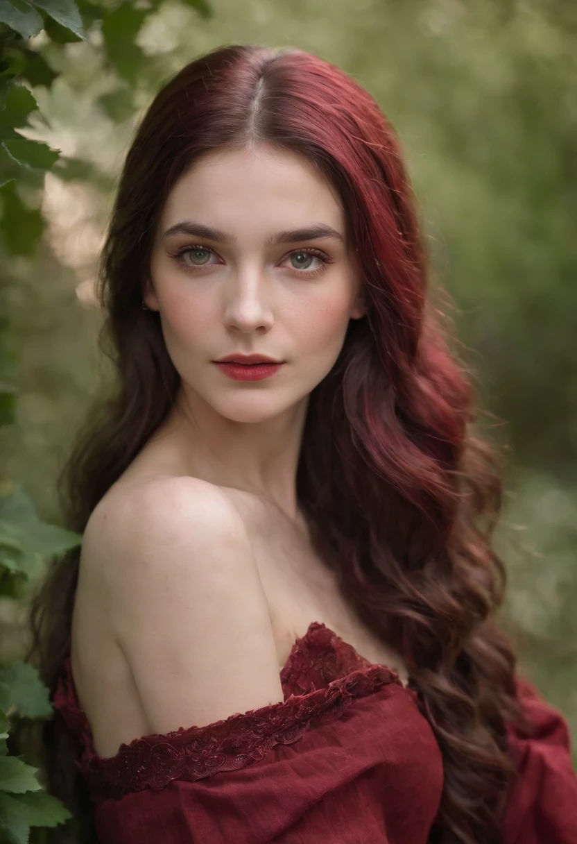 (((A deep red wound streaked across her left cheek))) Fair complexion, A woman around 19 years old, Natural gray hair, Unique green eyes, Wear Cole, Slender and graceful, Beautiful, Candlelight in a medieval setting, super sharp focus, realistic lens, Medieval women's clothing, Four colors (Scar:1.4)