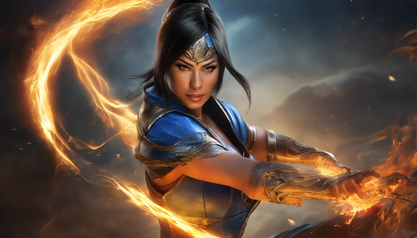 ((kitana do mortal kombat, ultra realistic)), (((corpo inteiro))), ((perfect hands)), atordoante, hyper realistic, octan render, surrounded by the effect of smoke and lightning, Estilo Mortal Kombat, fundo antigo, elegante, atordoante, (papel de parede), arte conceitual, detalhes intrincados, altamente detalhado, ((cinemactic)), Dramatic, (extremely high quality, Concedido, master part:1.5), (fotorrealista:1.5), fotografia, Realistic photo, Nikon, Luz Natural, 4k, highes definition, XF IQ4, 150MP, 50 millimeters, ISO 1000 Certification, 1/250 Anos, Luz Natural, Adobe Lightroom, photolab, Photographic Affinity, PhotoDirector 365,