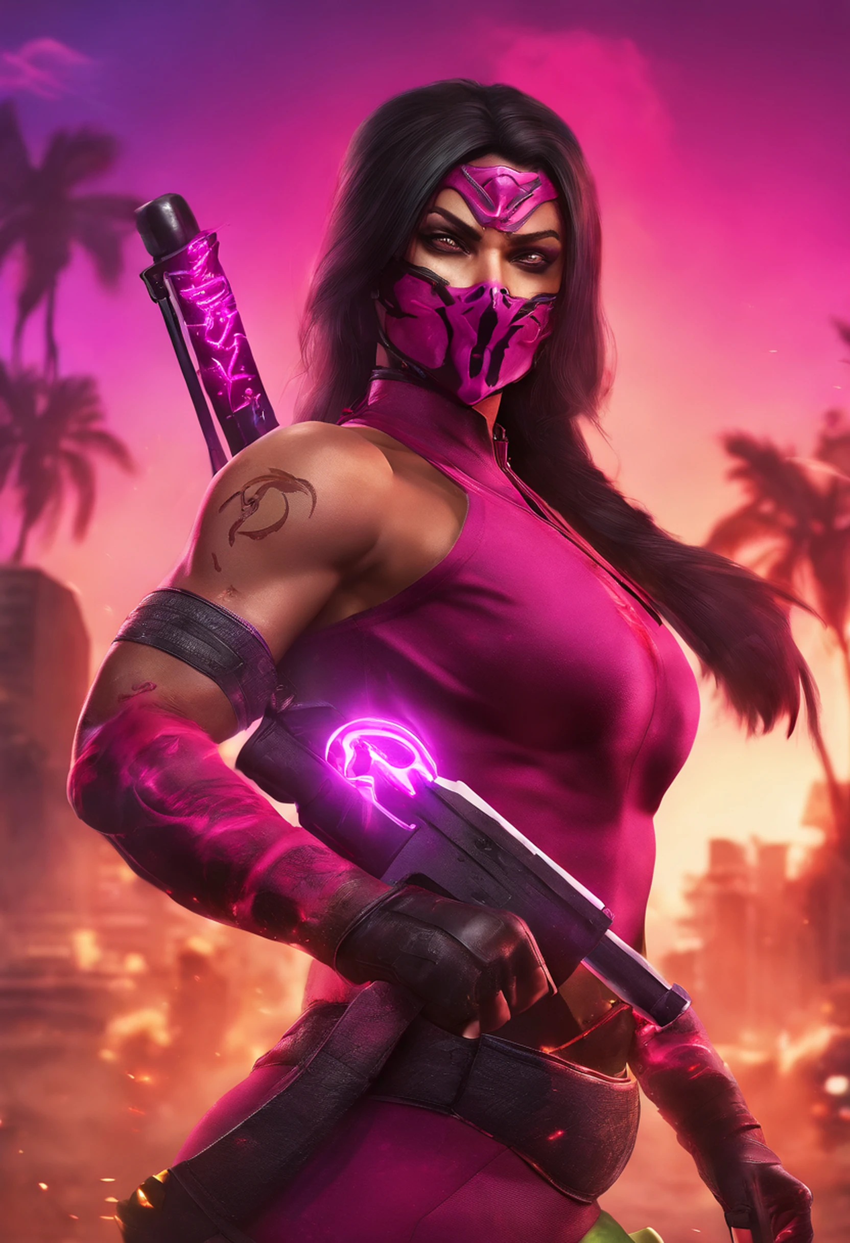 mileena, mortal kombat 1, 2023, anime, style,